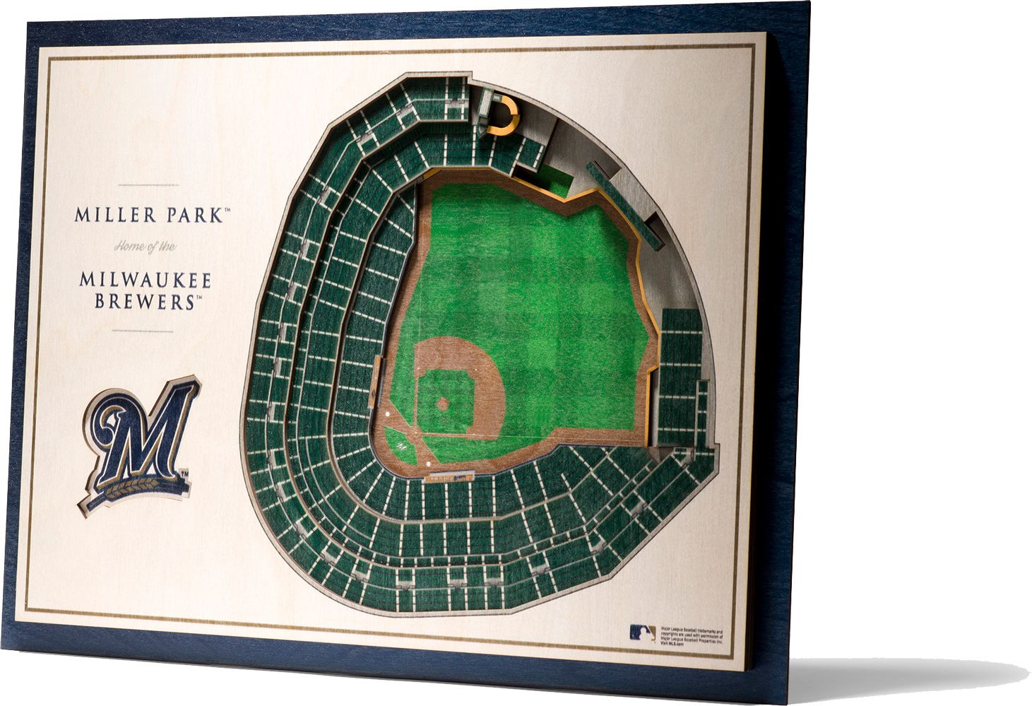 You the Fan Milwaukee Brewers 5-Layer StadiumViews 3D Wall Art