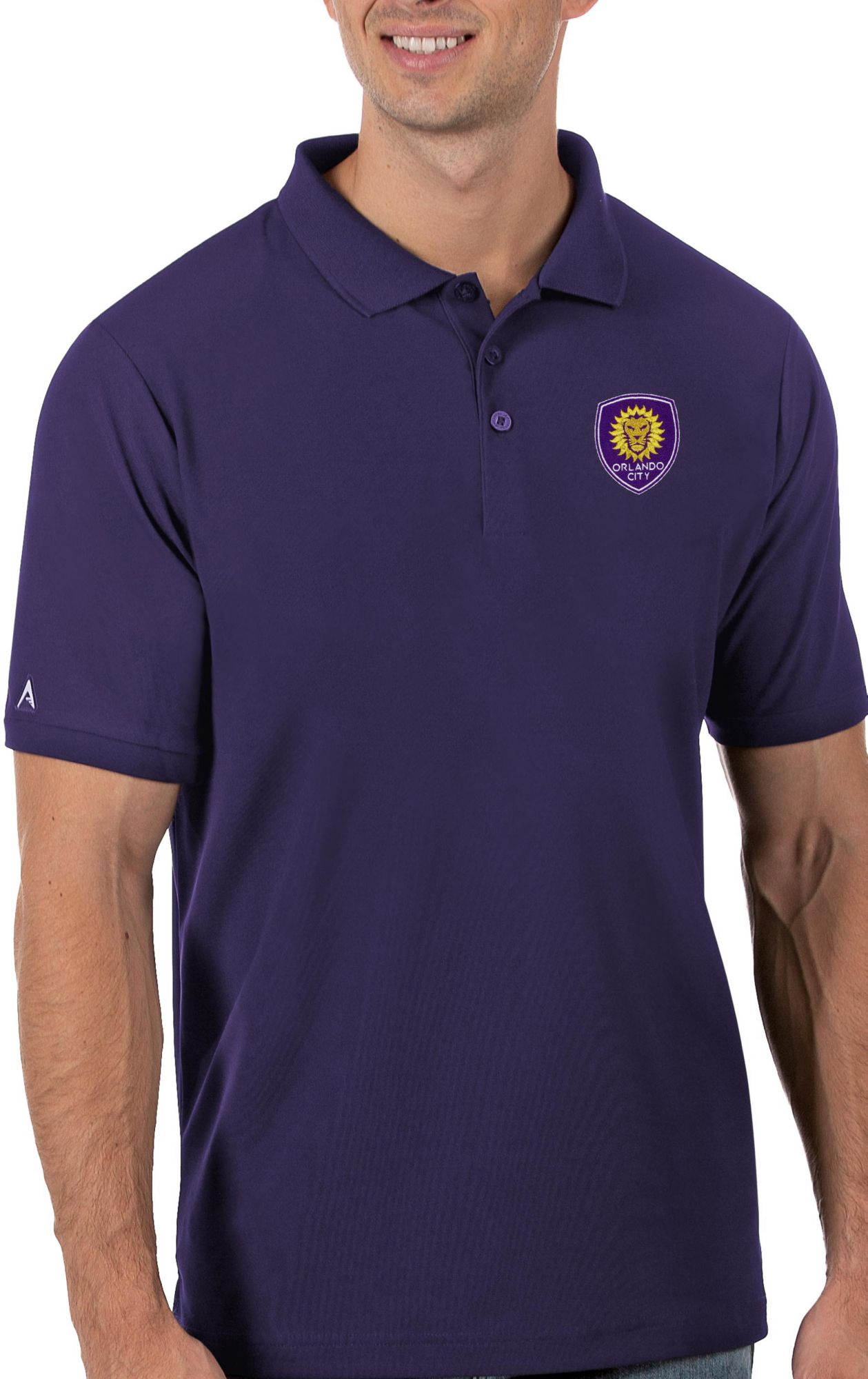 Antigua Men's Orlando City Purple Legacy Pique Polo, XXXL