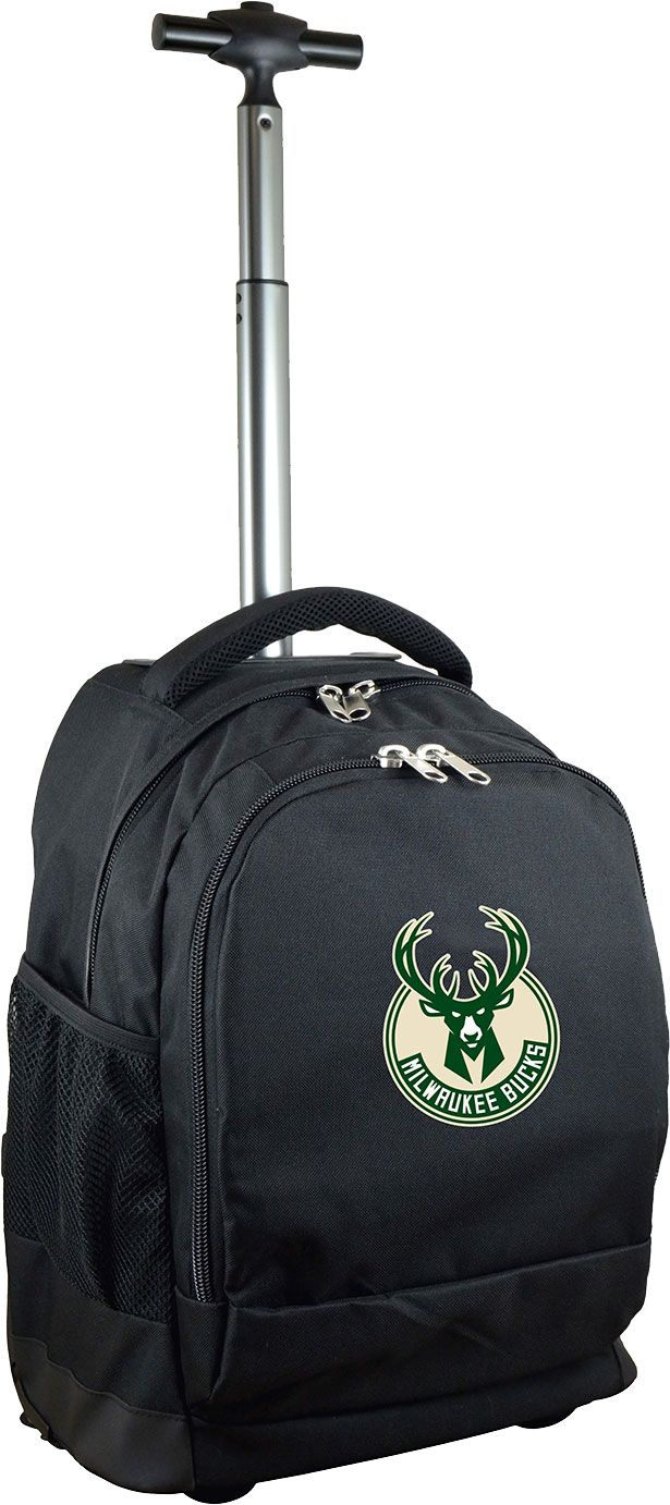 Mojo Milwaukee Bucks Wheeled Premium Black Backpack, Men's
