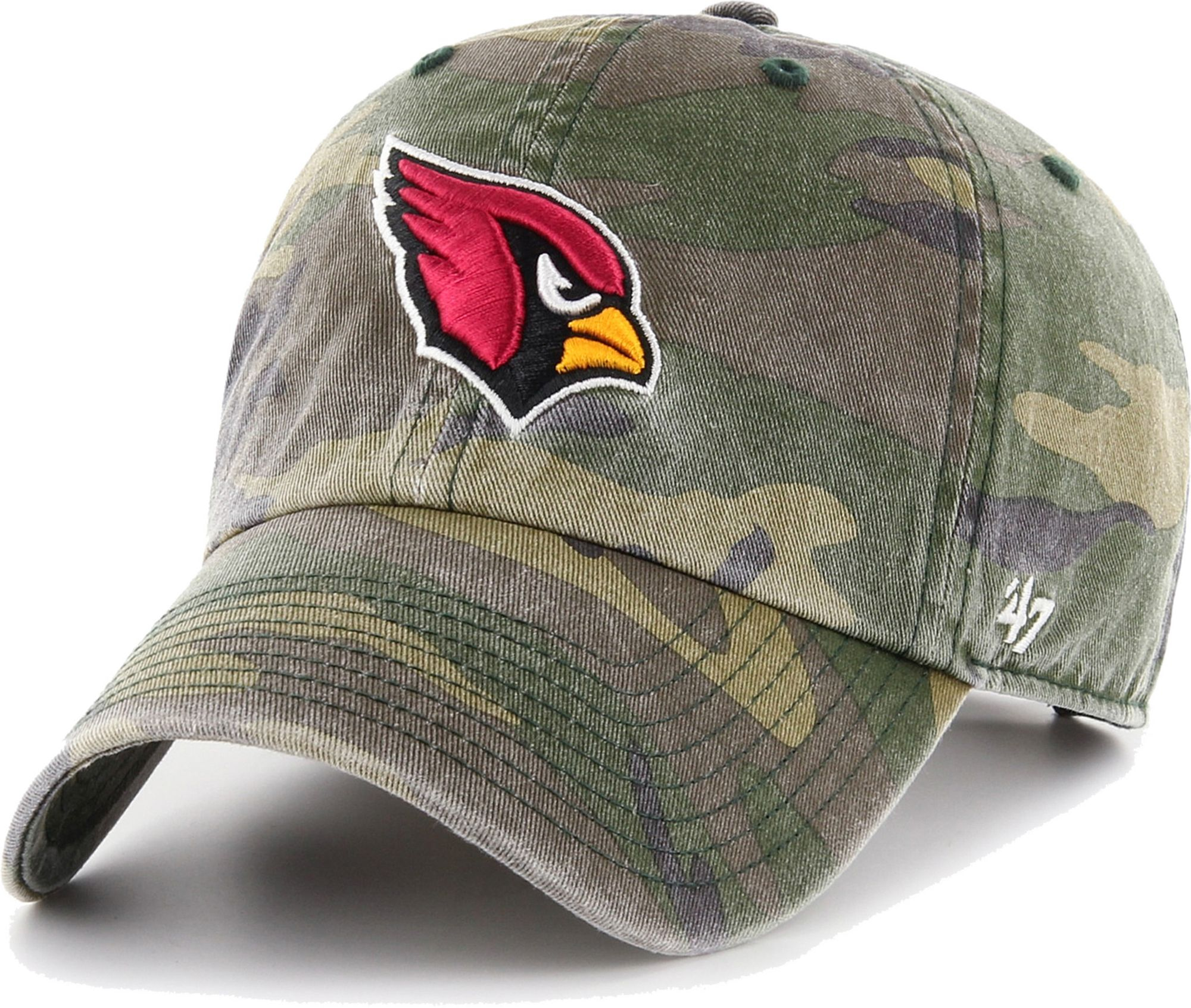 '47 Men's Arizona Cardinals Camo Reign Clean Up Adjustable Hat, Green
