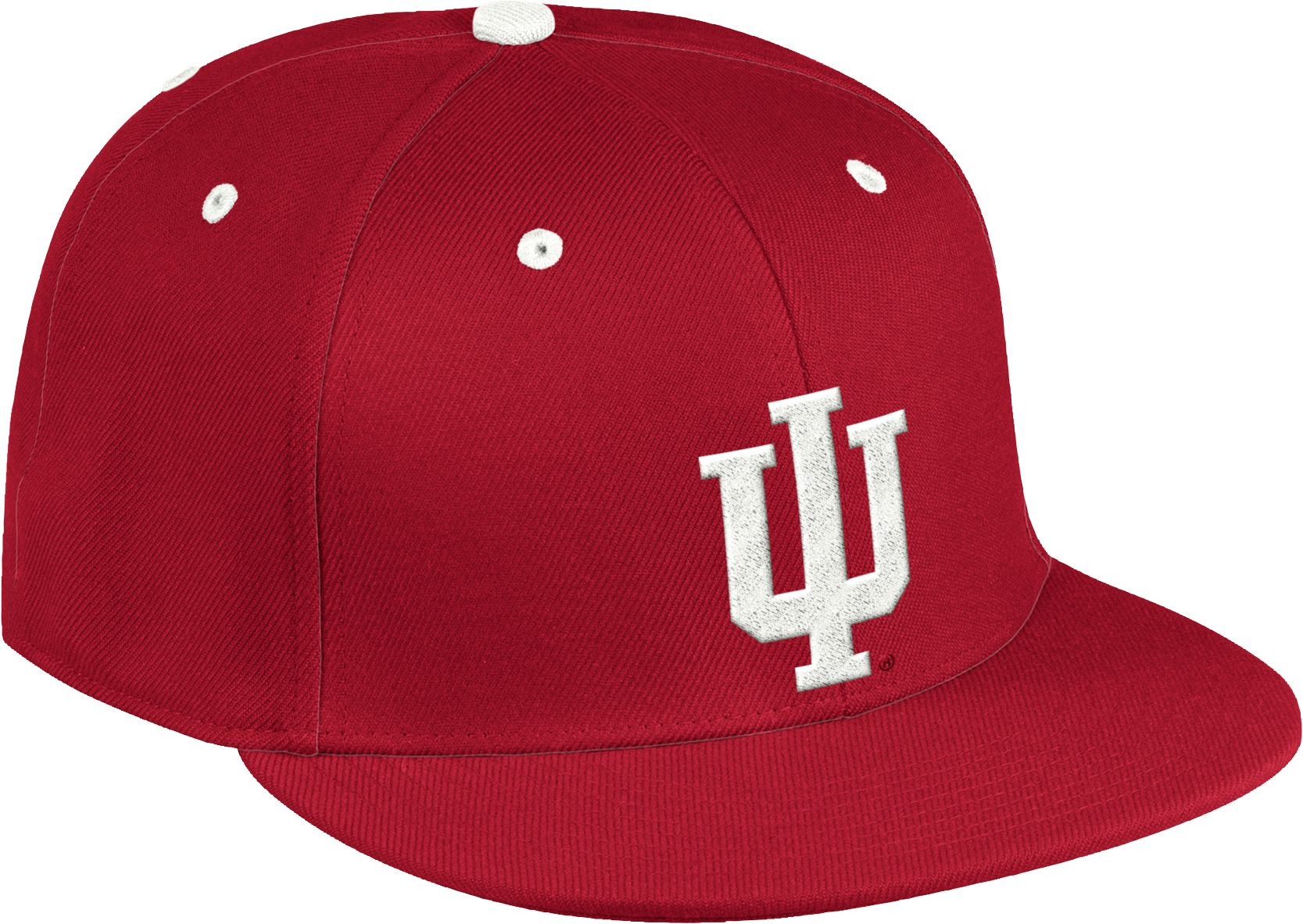 adidas Men's Indiana Hoosiers Crimson On-Field Baseball Fitted Hat, Size 7 5/8, Red