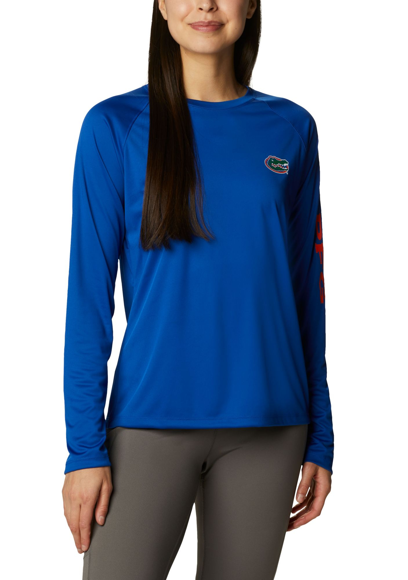Columbia Women's Florida Gators Blue Tidal Long Sleeve T-Shirt, XL