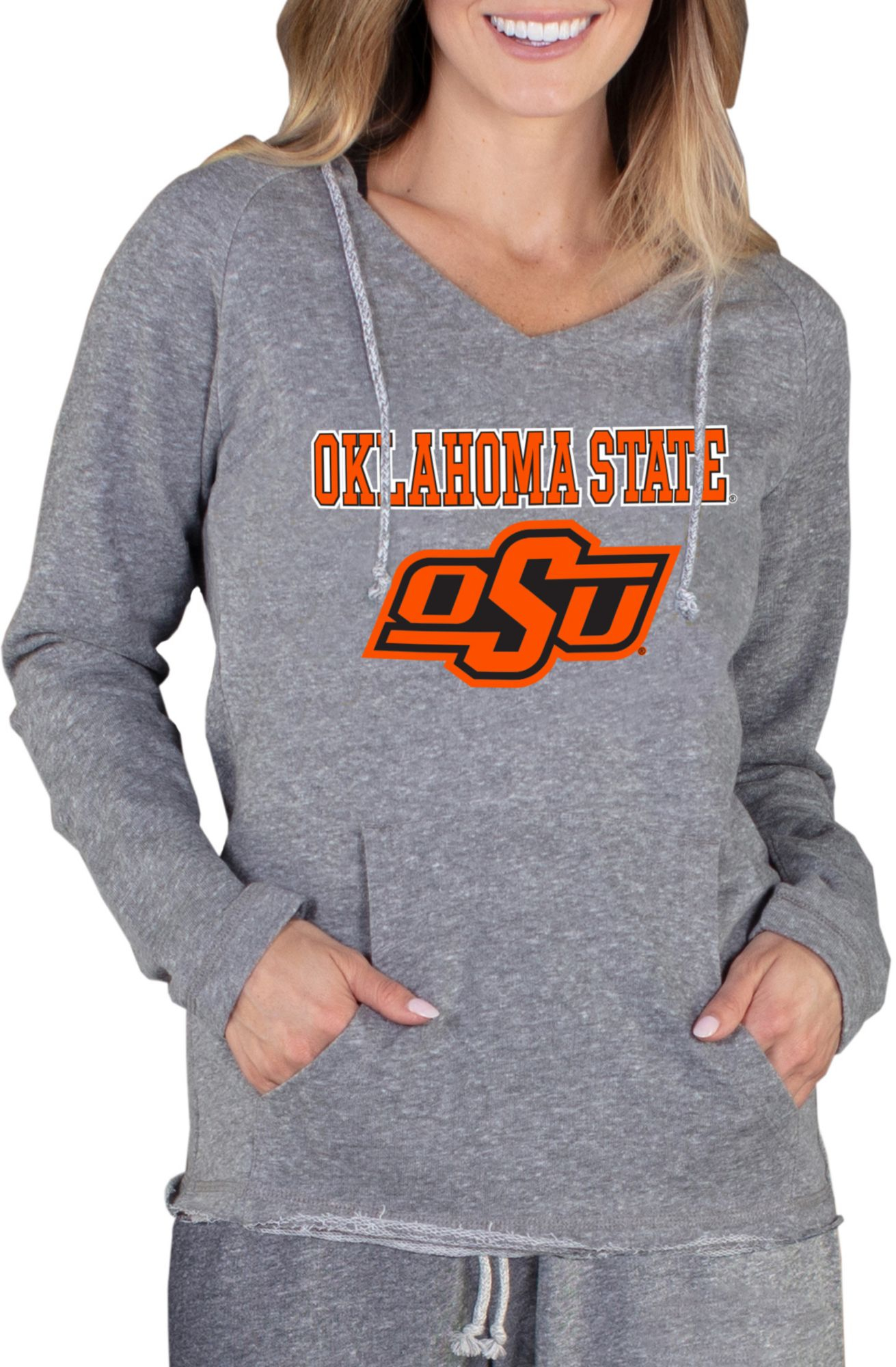 Concepts Sport Women's Oklahoma State Cowboys Grey Mainstream Hoodie, XL, Gray