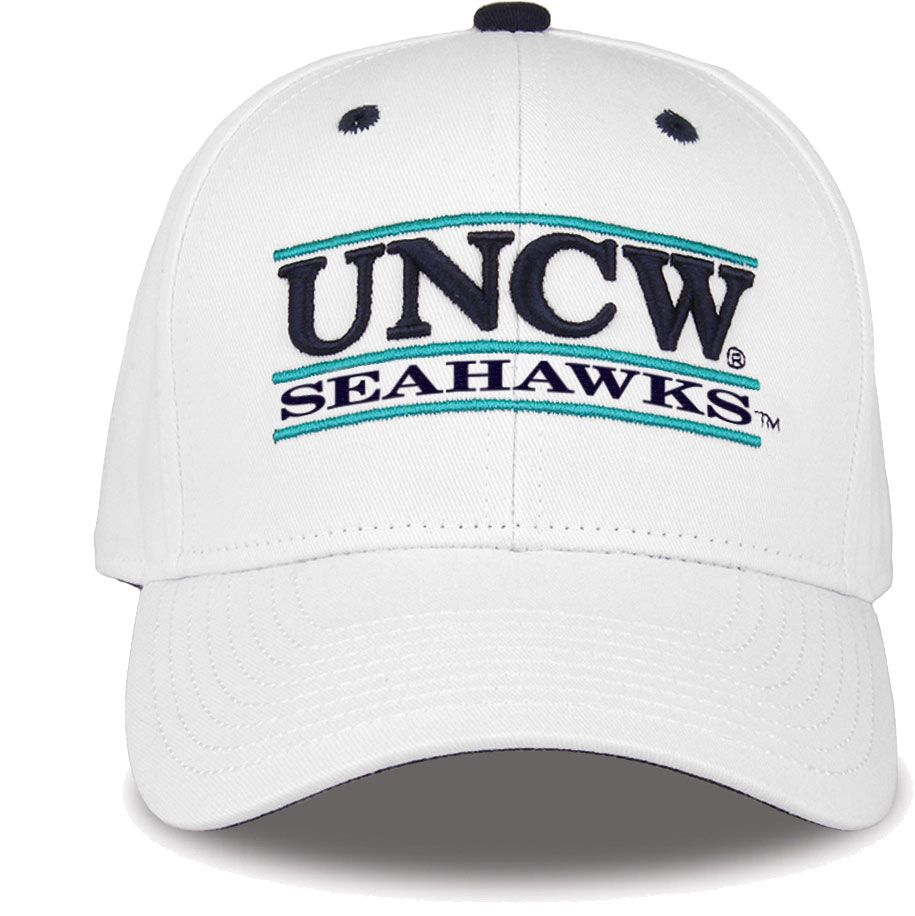 The Game Men's UNC-Wilmington  Seahawks White Bar Adjustable Hat