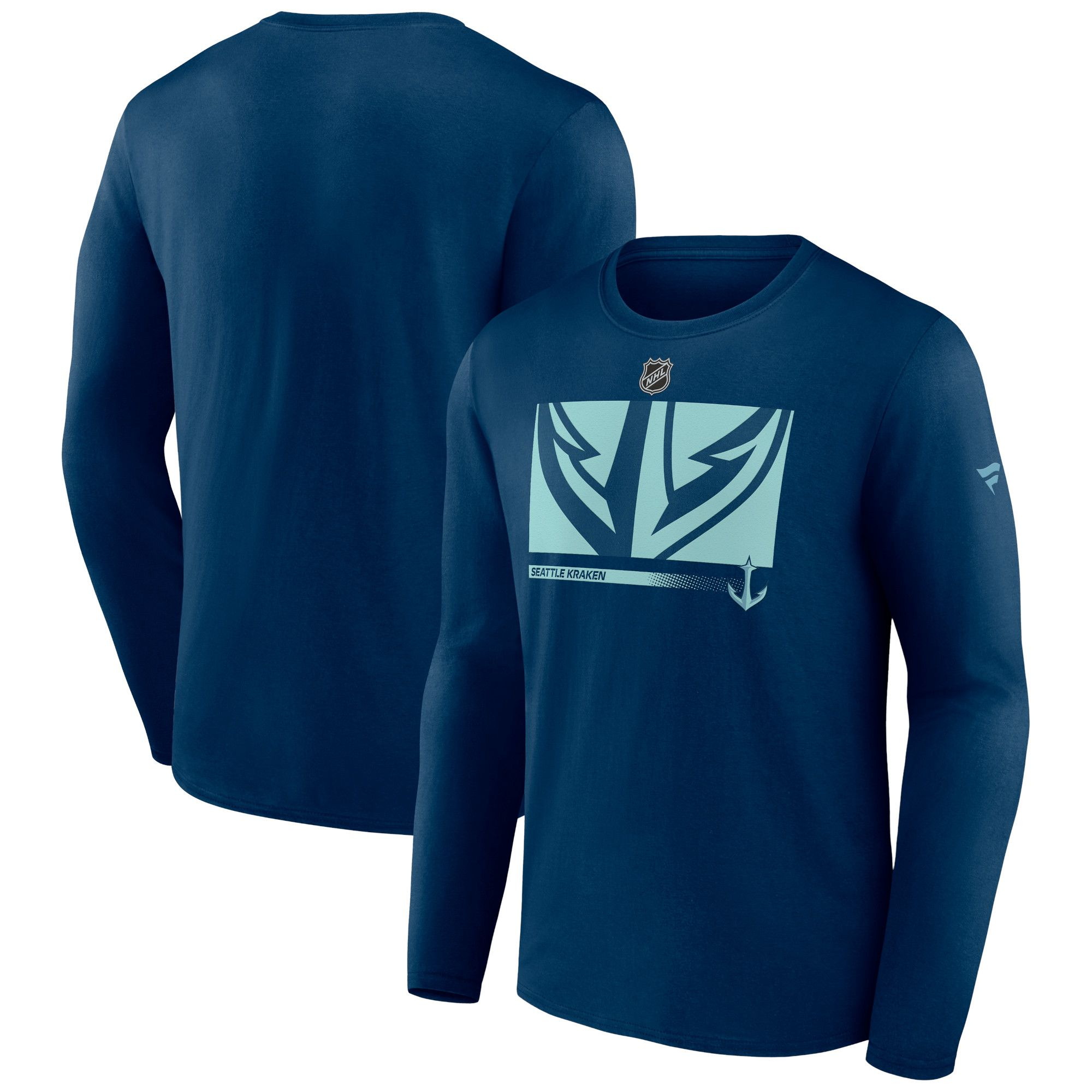 NHL Seattle Kraken Secondary Authentic Pro Navy T-Shirt, Men's, Small, Blue | Holiday Gift