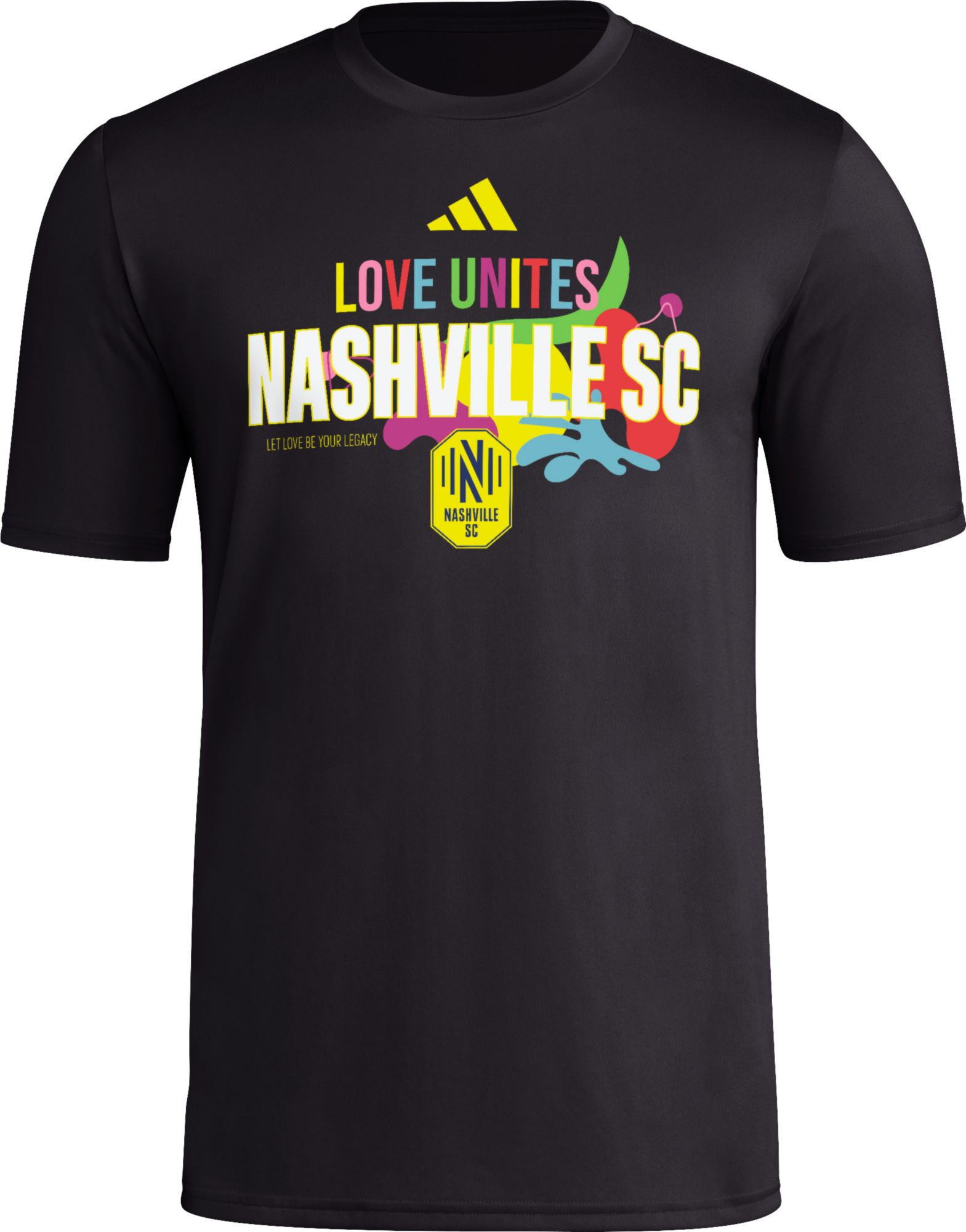 adidas Nashville SC 2023 Pride T-Shirt, Men's, XL, Black
