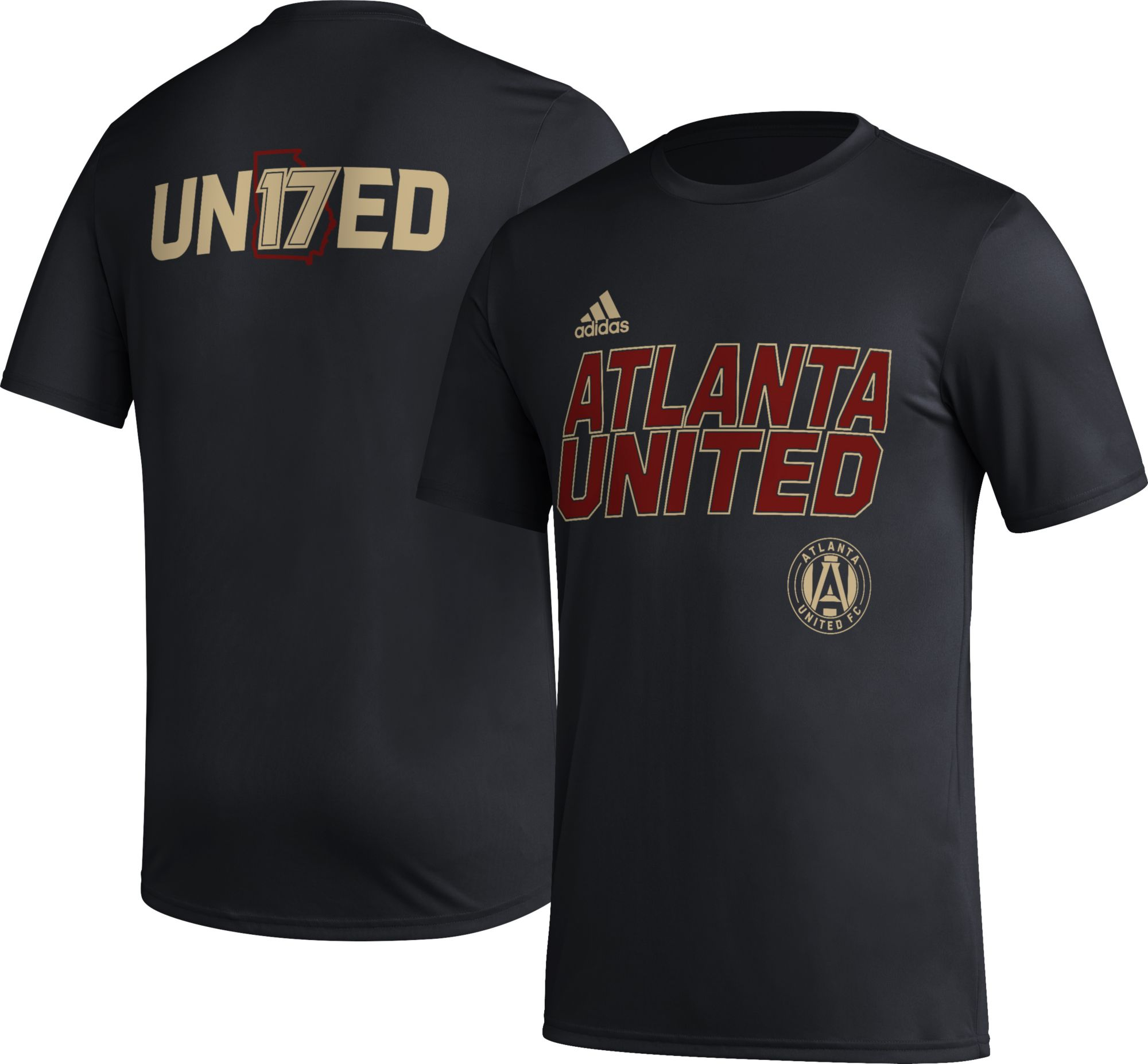 adidas Atlanta United 2023 Jersey Hook Black T-Shirt, Men's, XXL | Holiday Gift