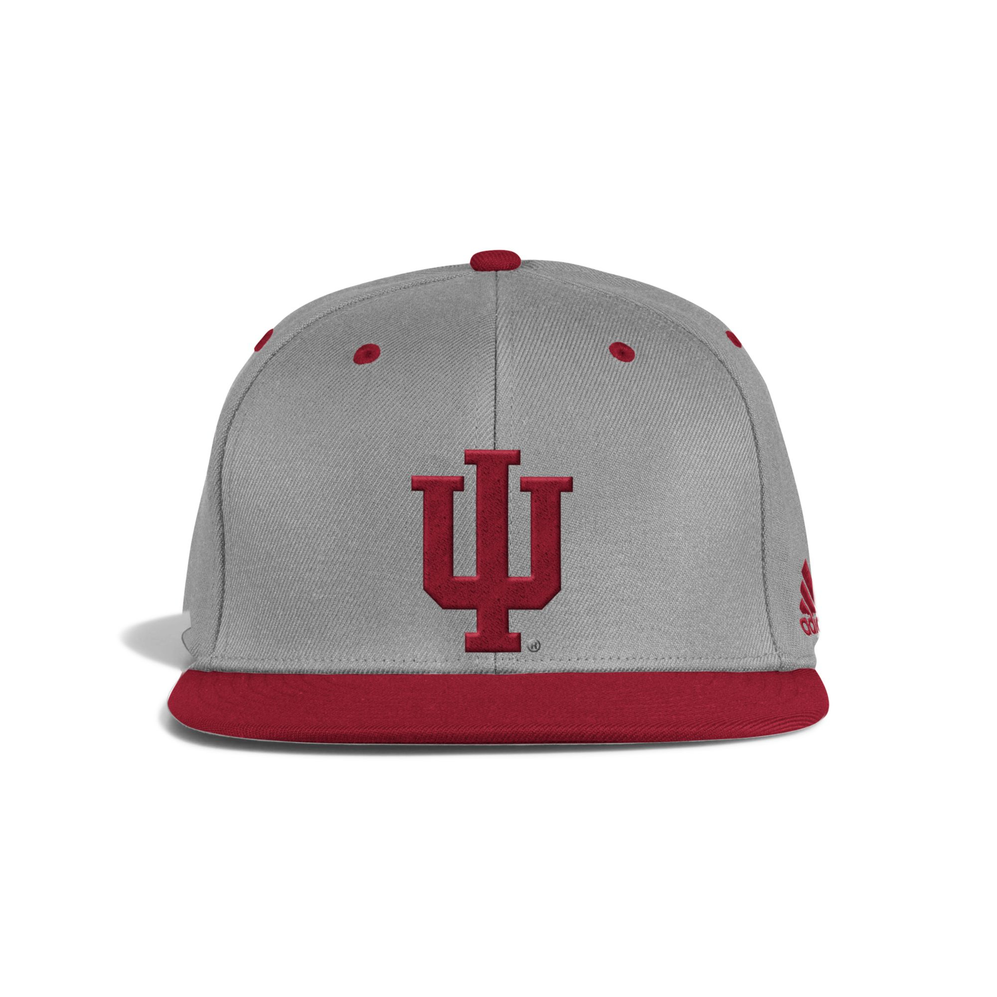 adidas Men's Grey Indiana Hoosiers Fitted Wool Baseball Hat, Size 7 5/8, Gray