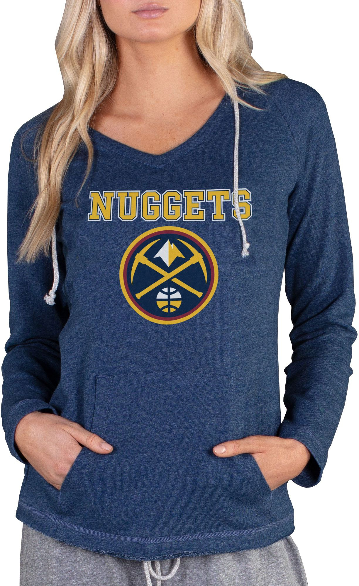 Concepts Sport Women's Denver Nuggets Navy Mainstream Hoodie, XL, Blue