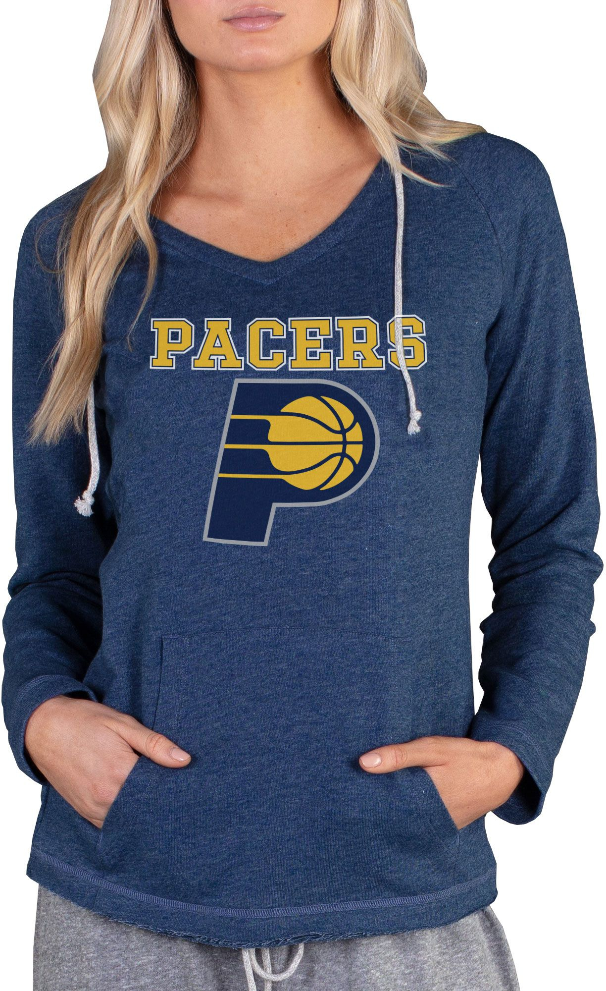 Concepts Sport Women's Indiana Pacers Navy Mainstream Hoodie, XL, Blue