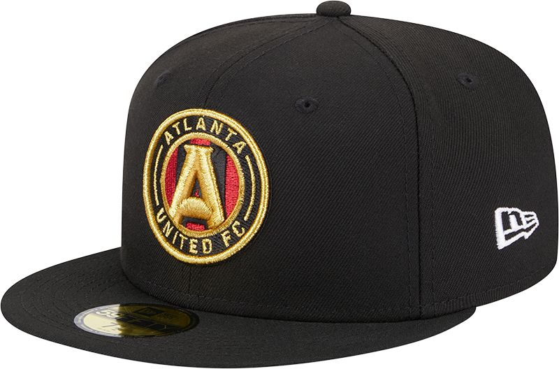 New Era Atlanta United 59Fifty Black Fitted Hat, Men's, Size 7 5/8