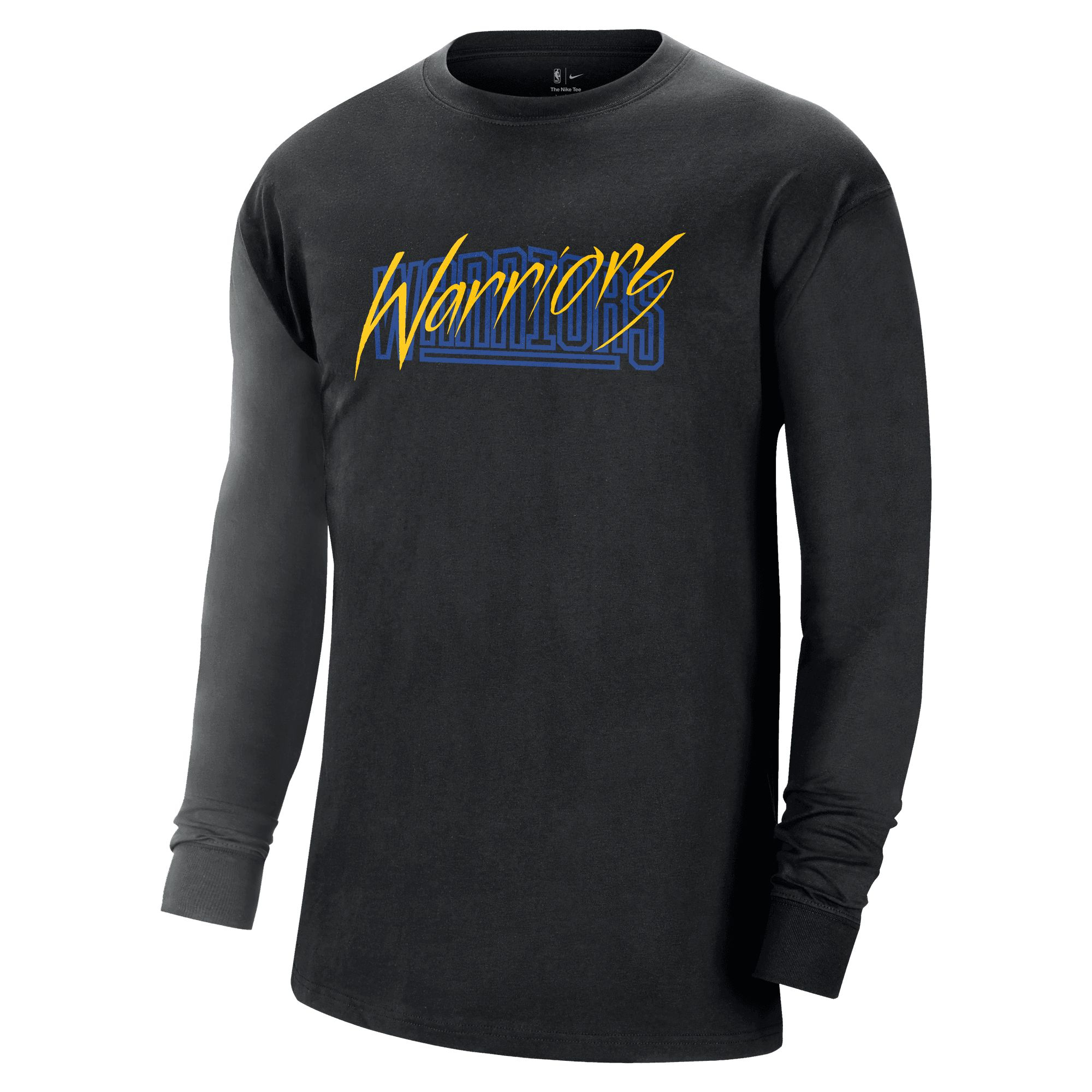 Nike Men's Golden State Warriors Black Courtside Max90 Longsleeve T-Shirt, XXL | Holiday Gift