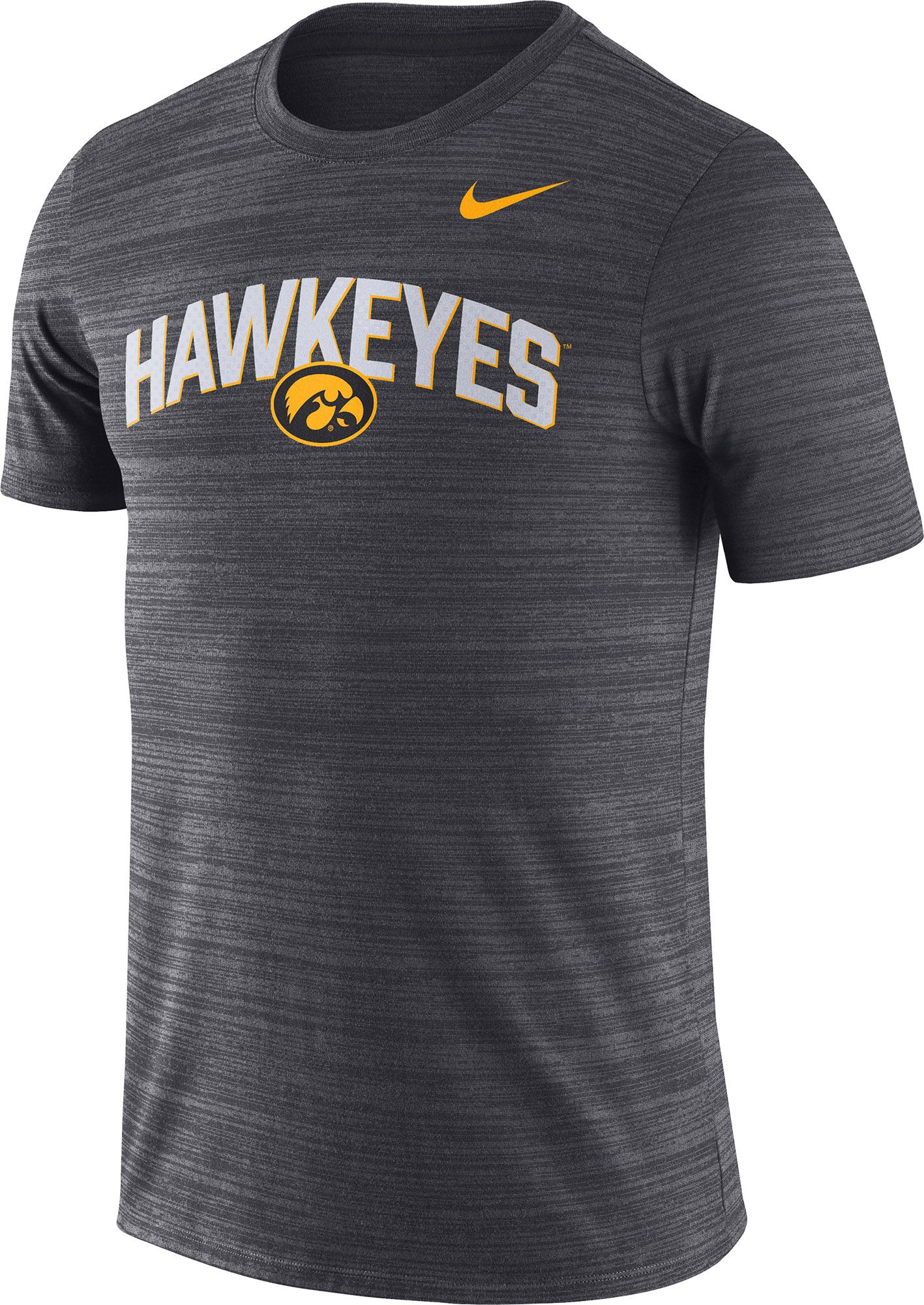 Nike Men's Iowa Hawkeyes Black Dri-FIT Velocity Football T-Shirt, XL