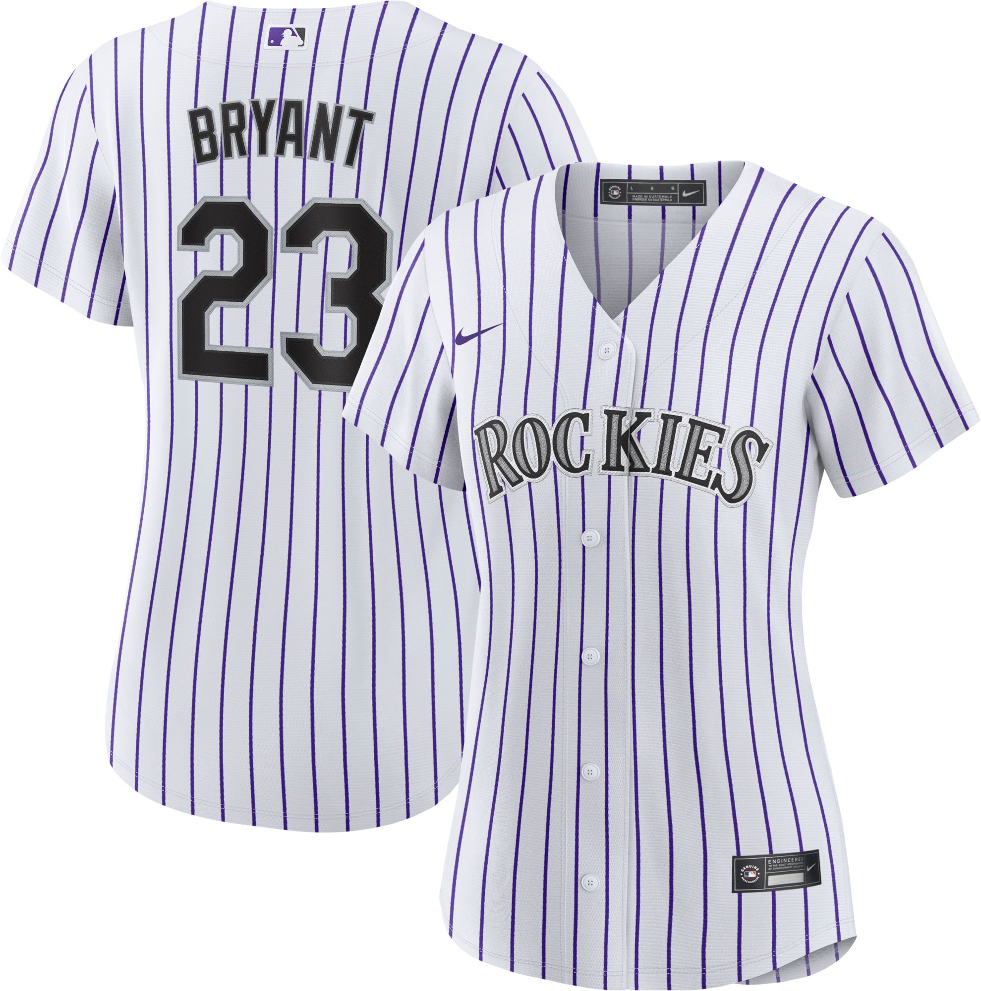 Nike Women's Colorado Rockies Kris Bryant #23 White Home Cool Base Jersey, Small | Holiday Gift