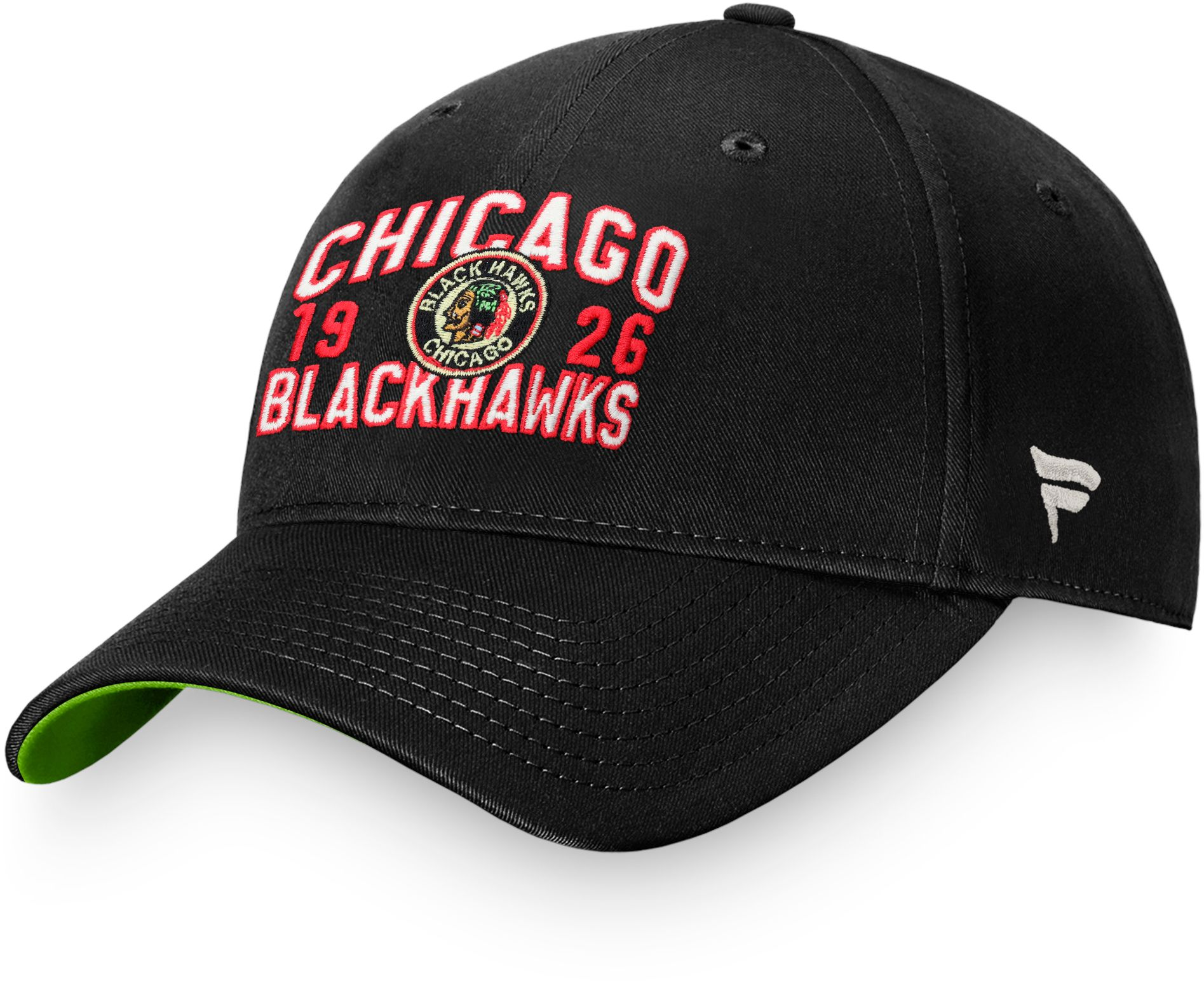 NHL Chicago Blackhawks Vintage Unstructured Adjustable Hat, Men's, Black