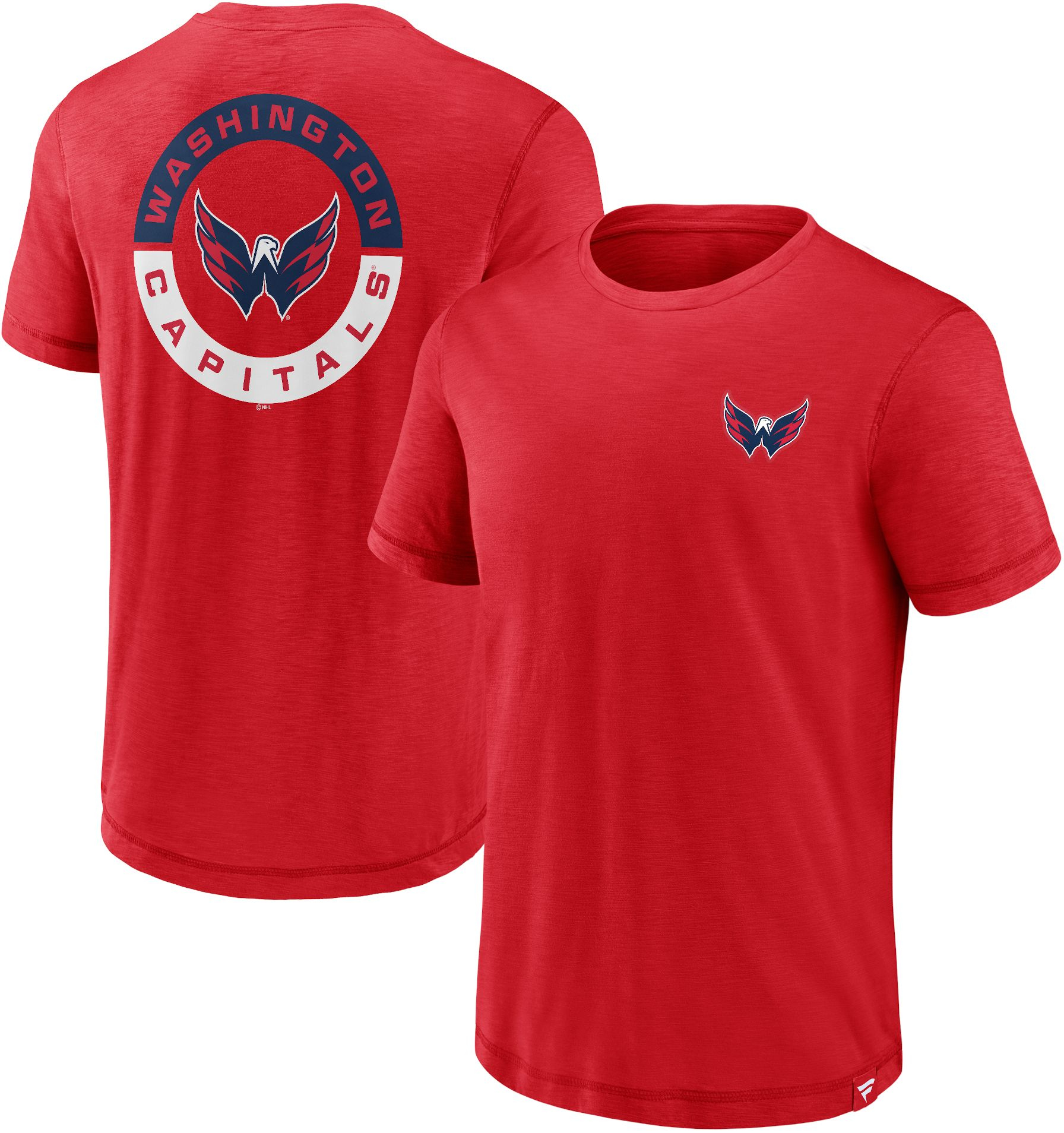 NHL Washington Capitals 2-Hit Logo Red T-Shirt, Men's, XXL