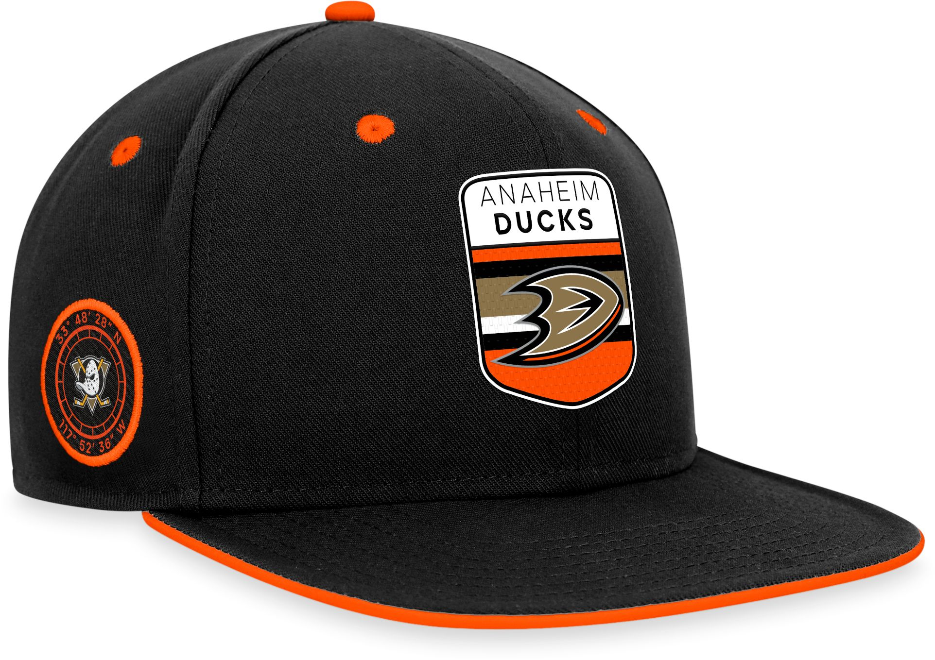 NHL Anaheim Ducks 2023-2024 Authentic Pro Draft Snapback Hat, Men's, Black