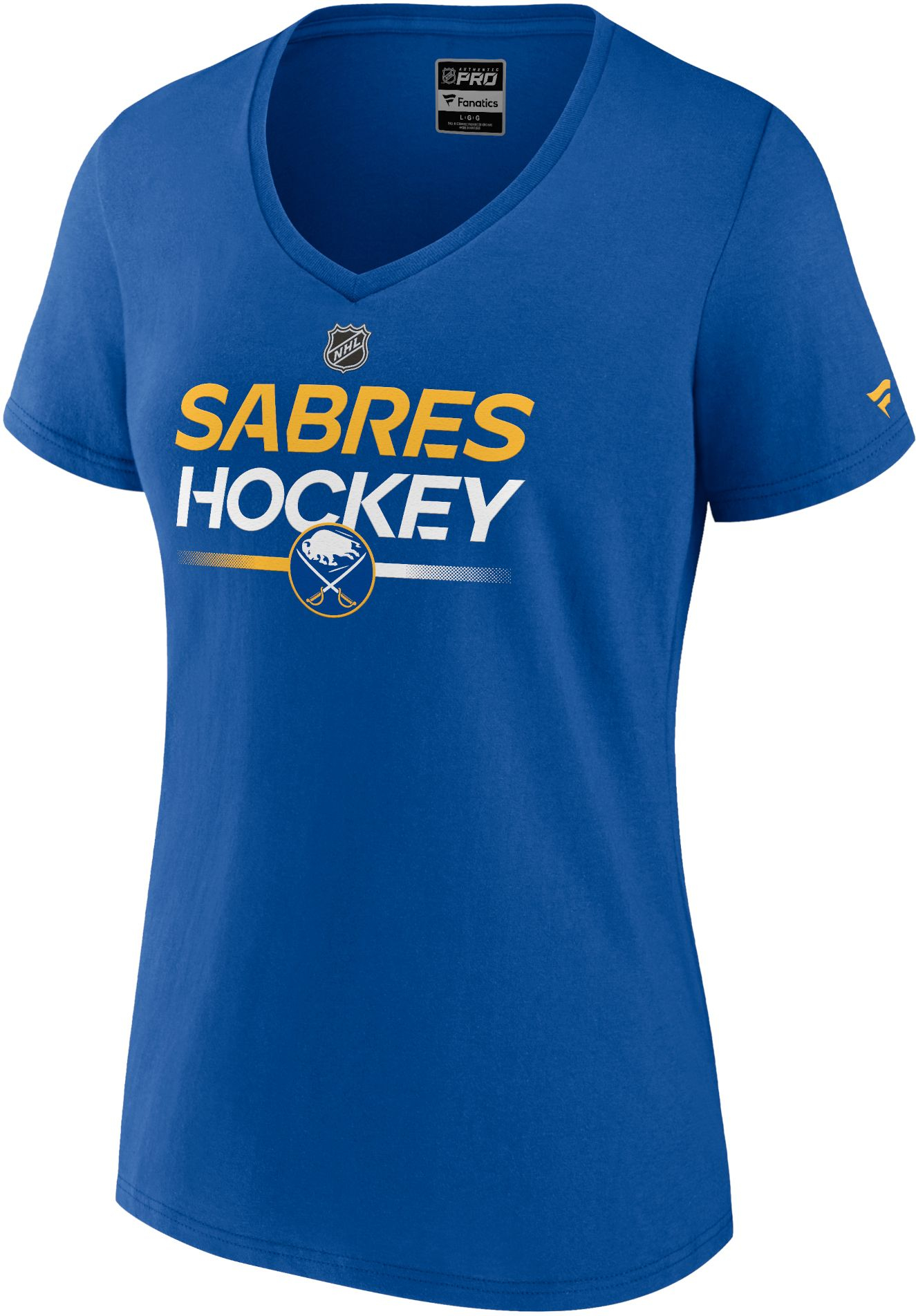 NHL Women's Buffalo Sabres 2023 Authentic Pro Prime Royal T-Shirt, XL, Blue
