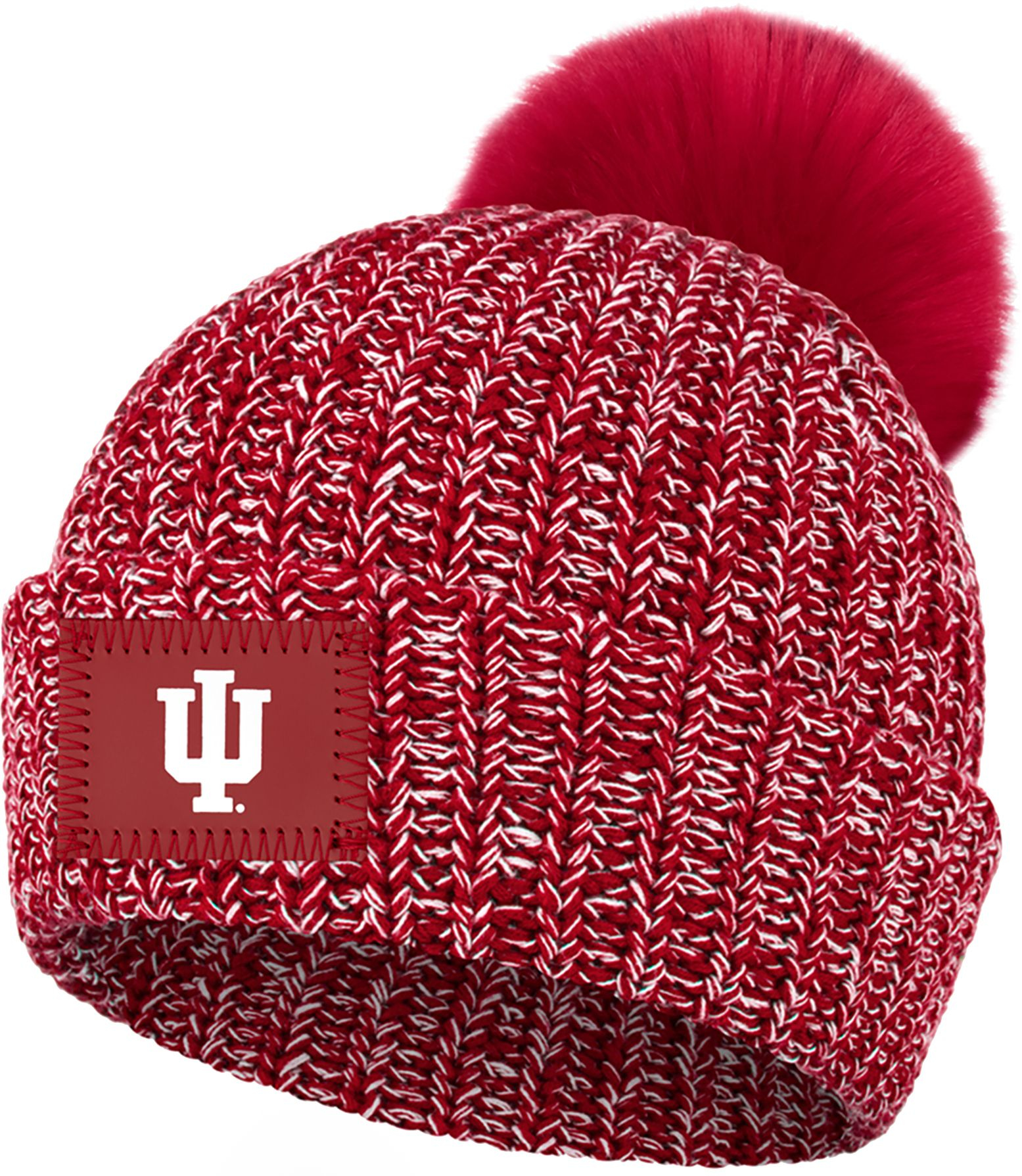 Love Your Melon Indiana Hoosiers Crimson Speckled Pom Knit Beanie, Men's, Red