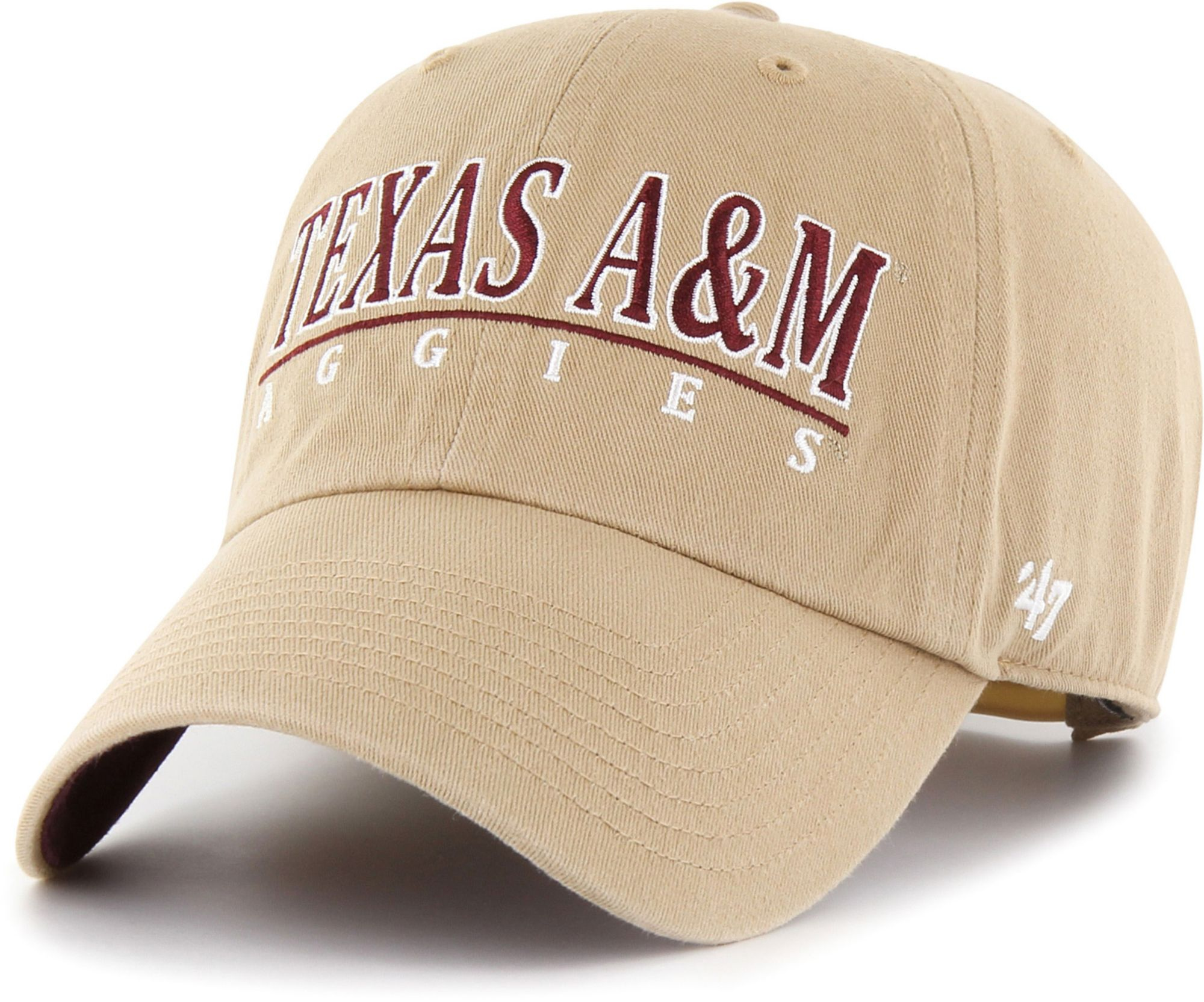 ‘47 Texas A&M Aggies Khaki District Clean Up Adjustable Hat, Men's, Tan