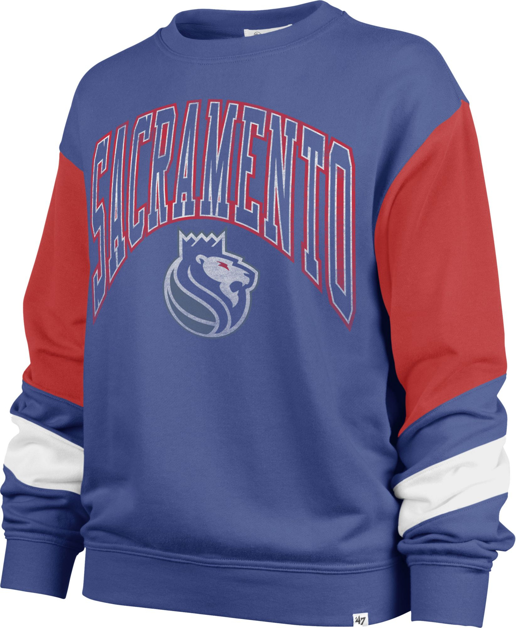 '47 Brand Women's 2023-24 City Edition Sacramento Kings Nova Crewneck Sweater, XL, Blue | Holiday Gift