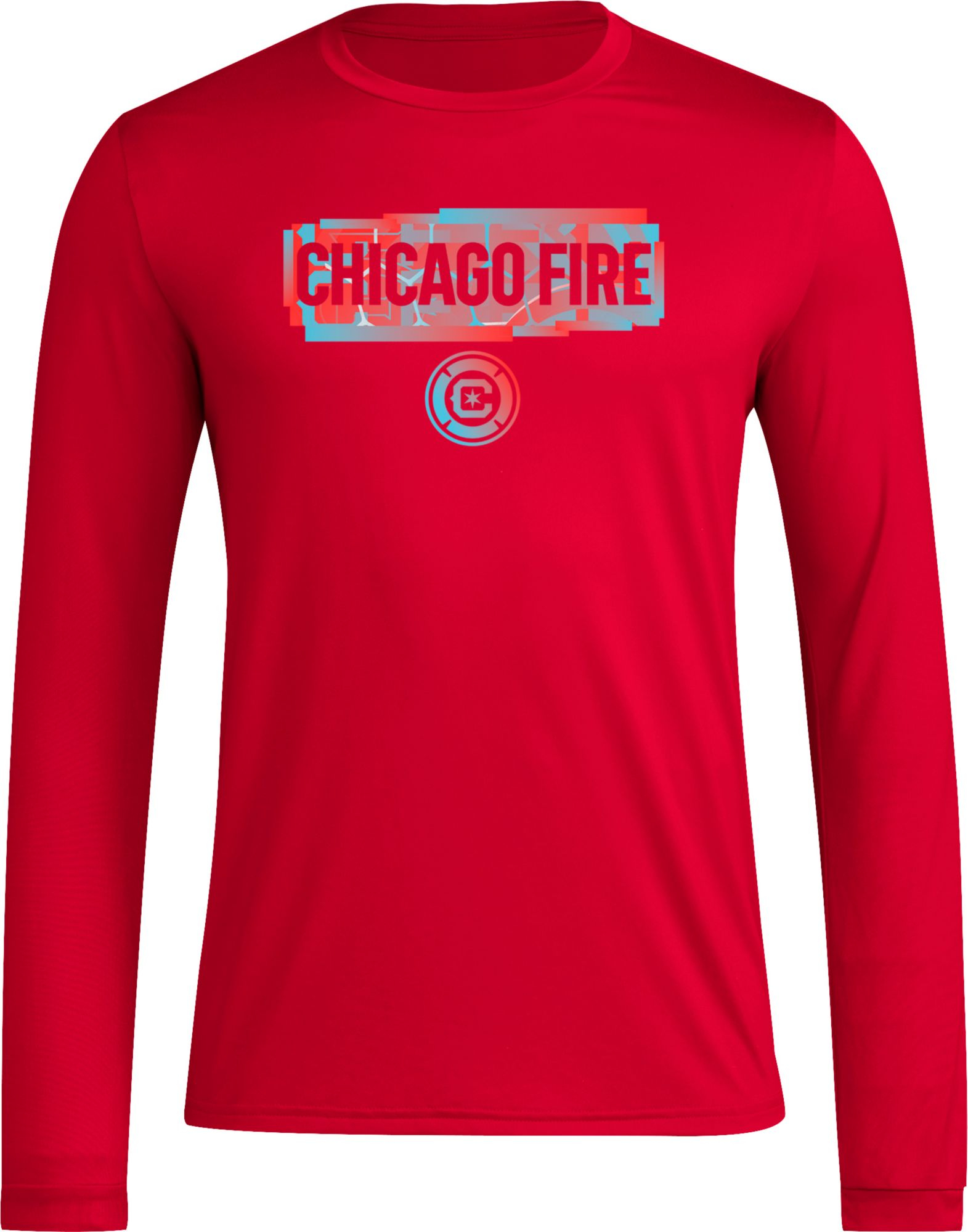 adidas Adult Chicago Fire 2024 Local Pop Red Long Sleeve Shirt, Men's, XXL