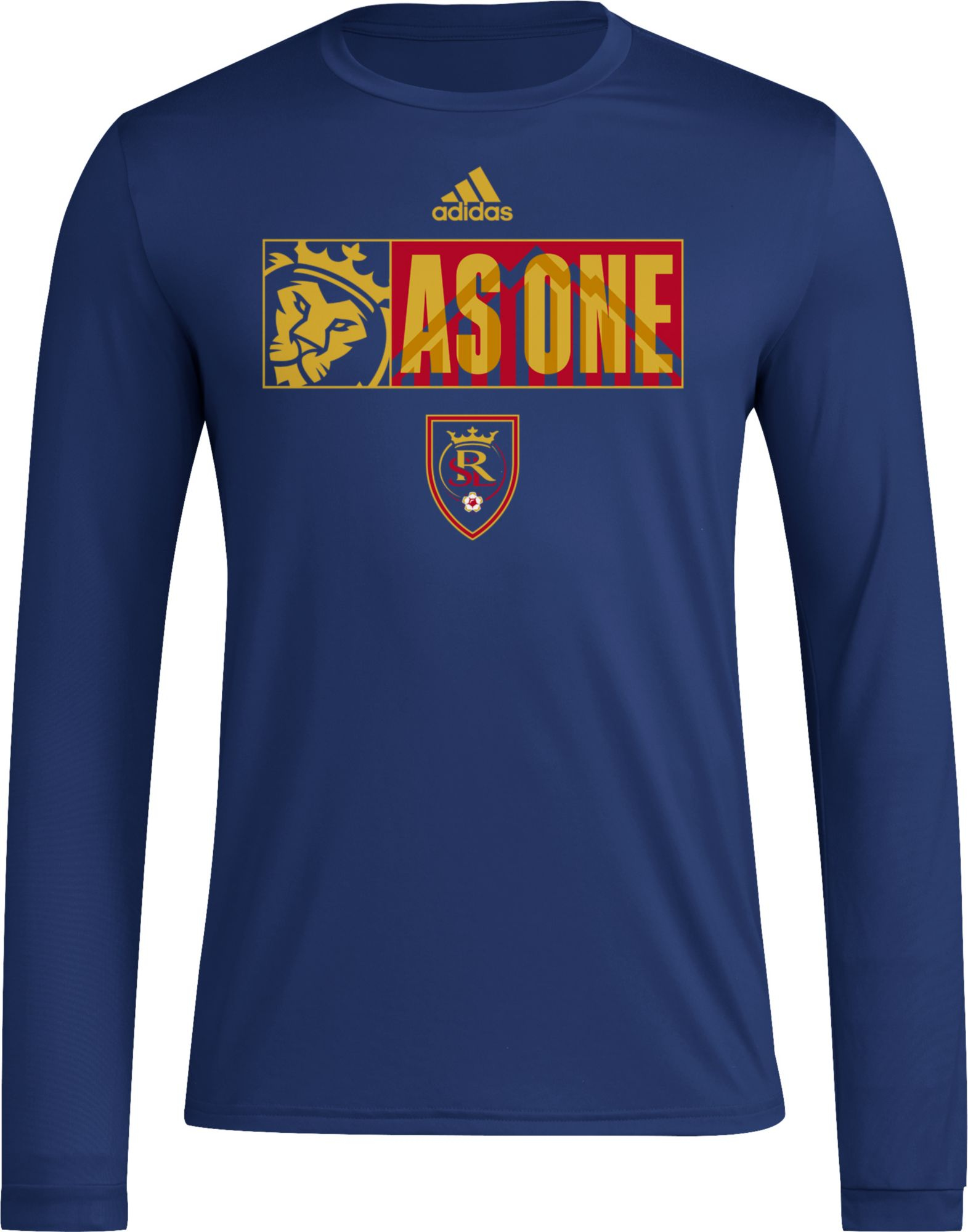 adidas Adult Real Salt Lake 2024 Jersey Hook Navy Long Sleeve Shirt, Men's, XXL, Blue