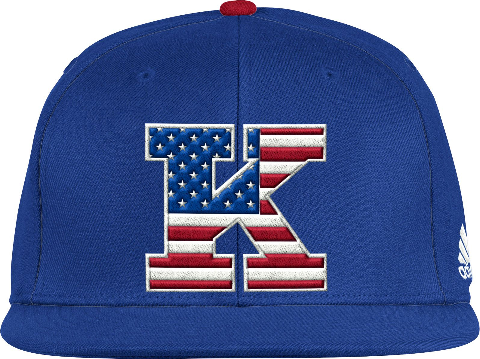 adidas Men's Kansas Jayhawks Blue Fitted Wool Hat, Size 7 5/8