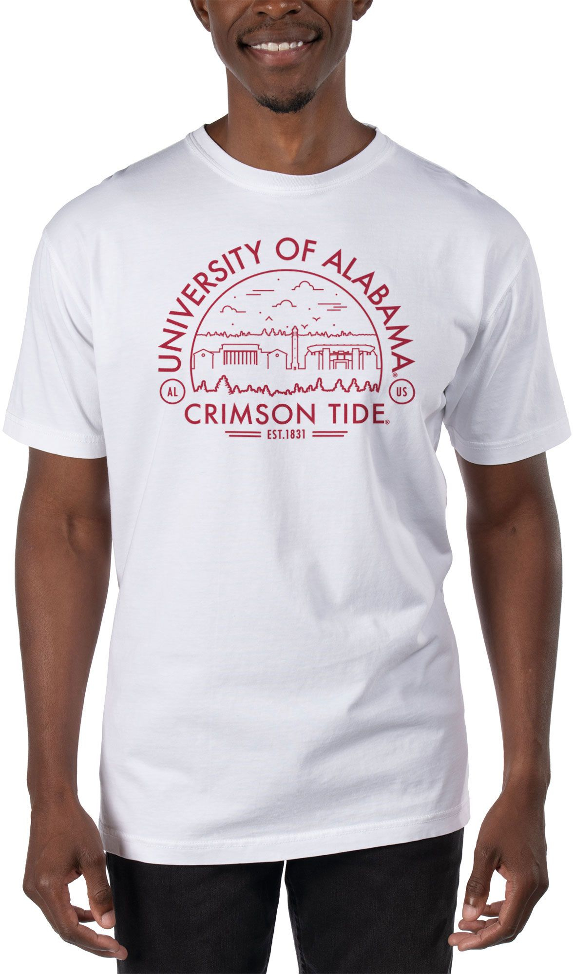 USCAPE Men's Alabama Crimson Tide White Voyager T-Shirt, XXL