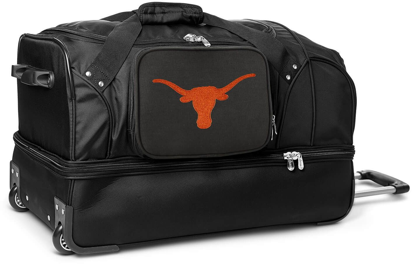 Mojo Texas Longhorns Drop Bottom Wheeled Duffle, Men's