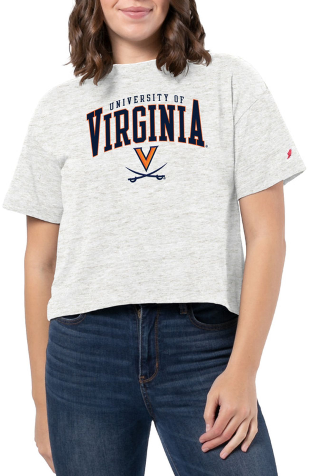 League-Legacy Women's Virginia Cavaliers White Intramural Midi T-Shirt, XL