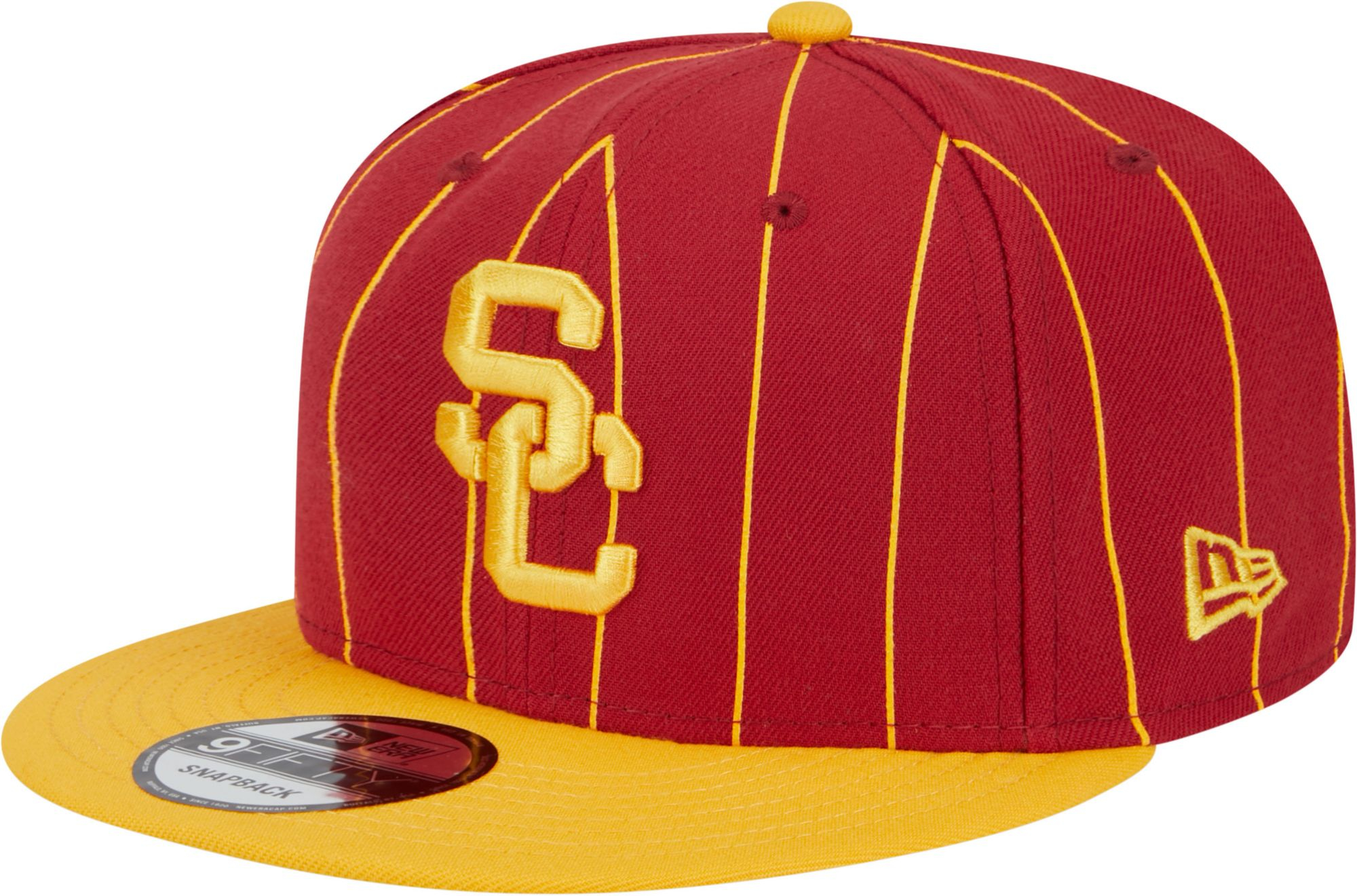 New Era Men's USC Trojans Cardinal 9Fifty Vintage Adjustable Hat, Red