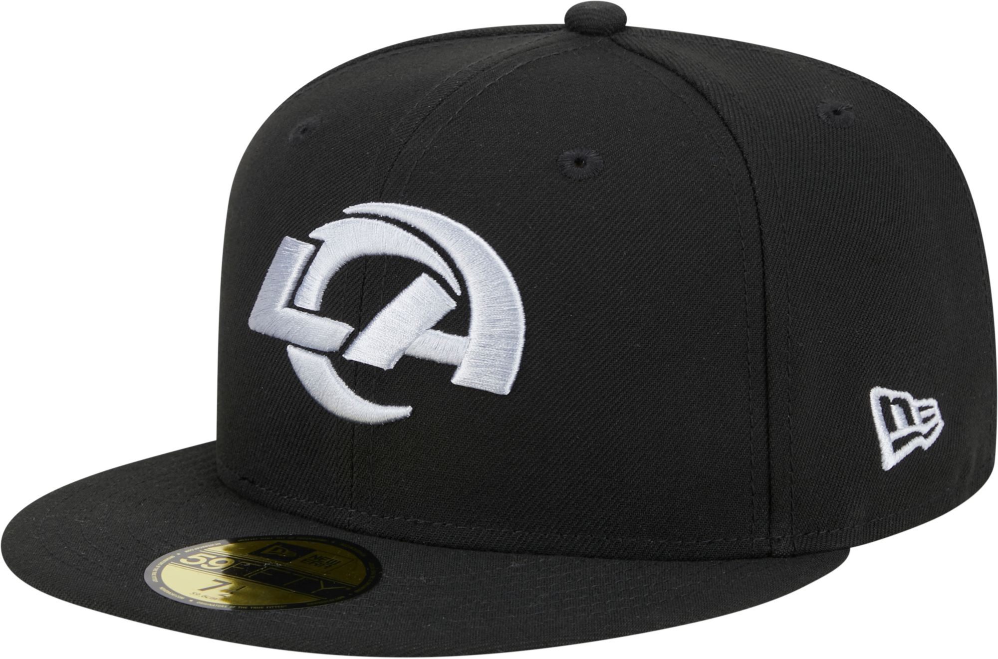 New Era Men's Los Angeles Rams 2023 Inspire Change Black 59Fifty Fitted Hat, Size 7 5/8