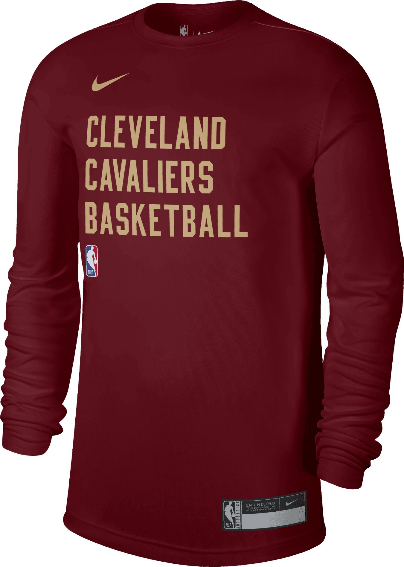 Nike Men's Cleveland Cavaliers Red Practice Long Sleeve T-Shirt, XXL