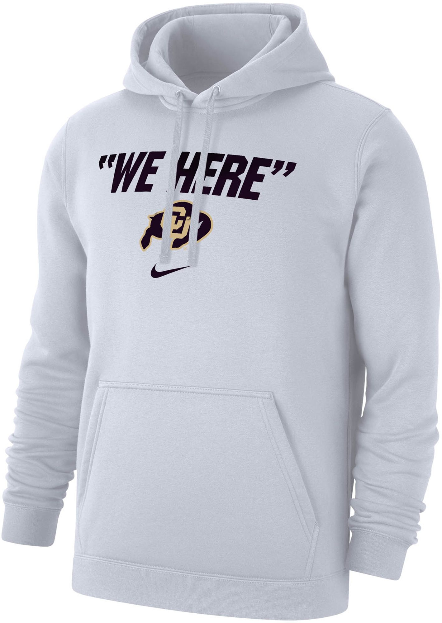 Nike Men's Colorado Buffaloes White We Here Pullover Hoodie, XXL