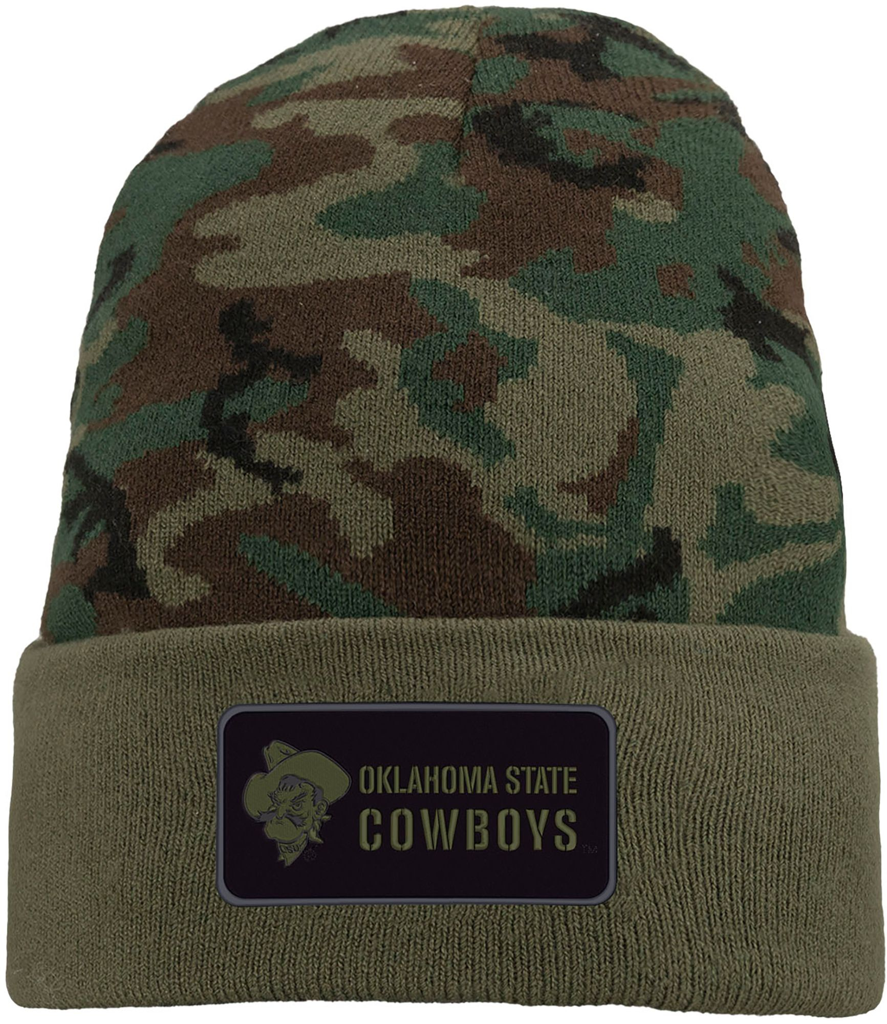 Nike Men's Oklahoma State Cowboys Camo Military Knit Hat, Green