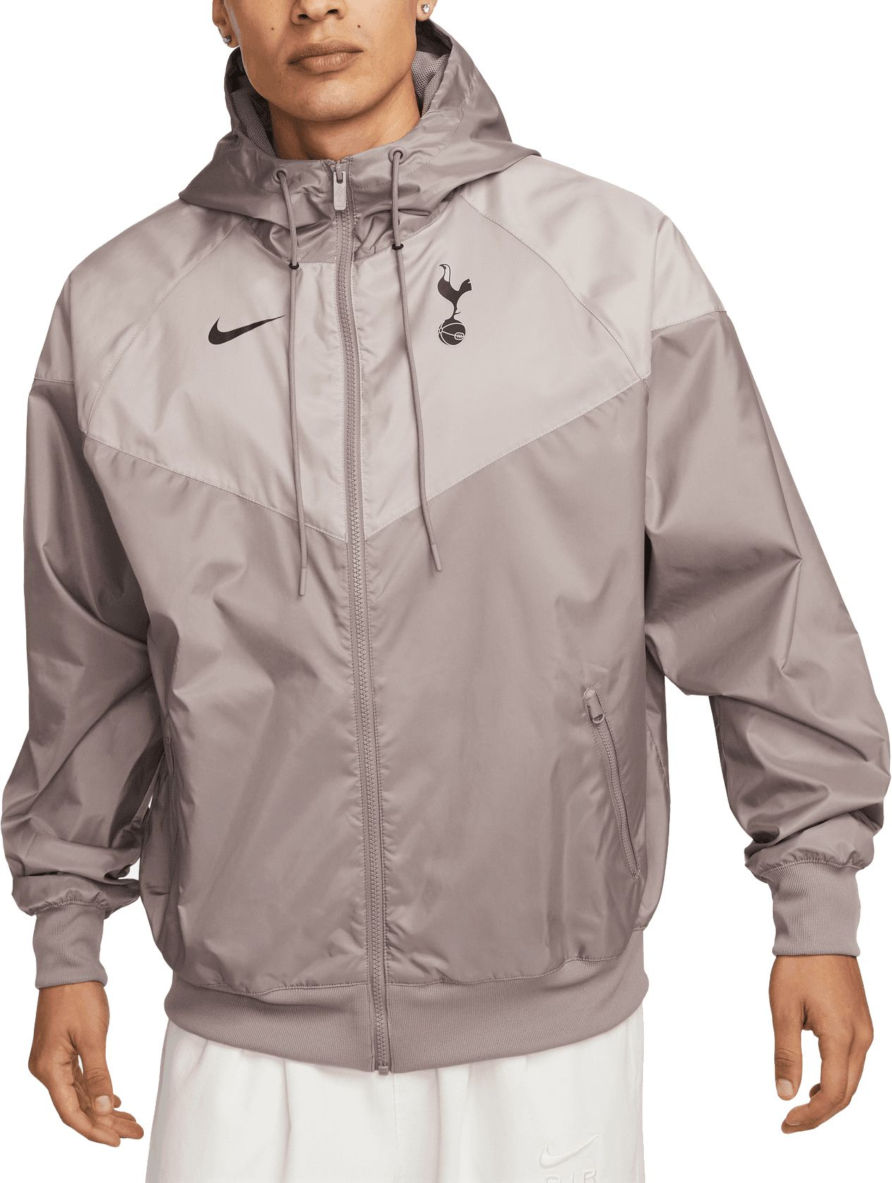 Nike Tottenham Hotspur 2023 Logo Brown Full-Zip Hoodie, Men's, XXL | Holiday Gift