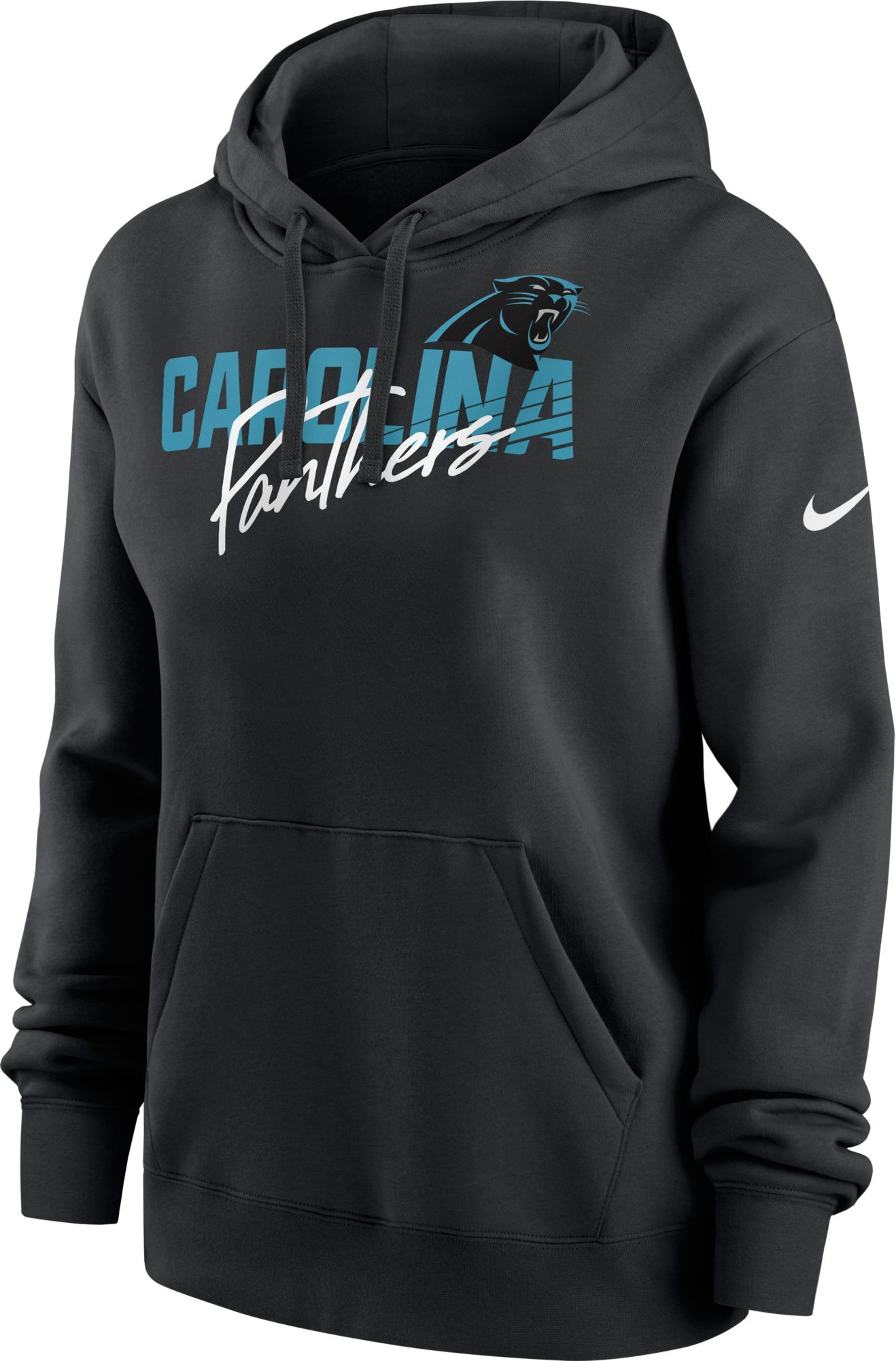 Nike Women's Carolina Panthers Team Slant Black Hoodie, XXL