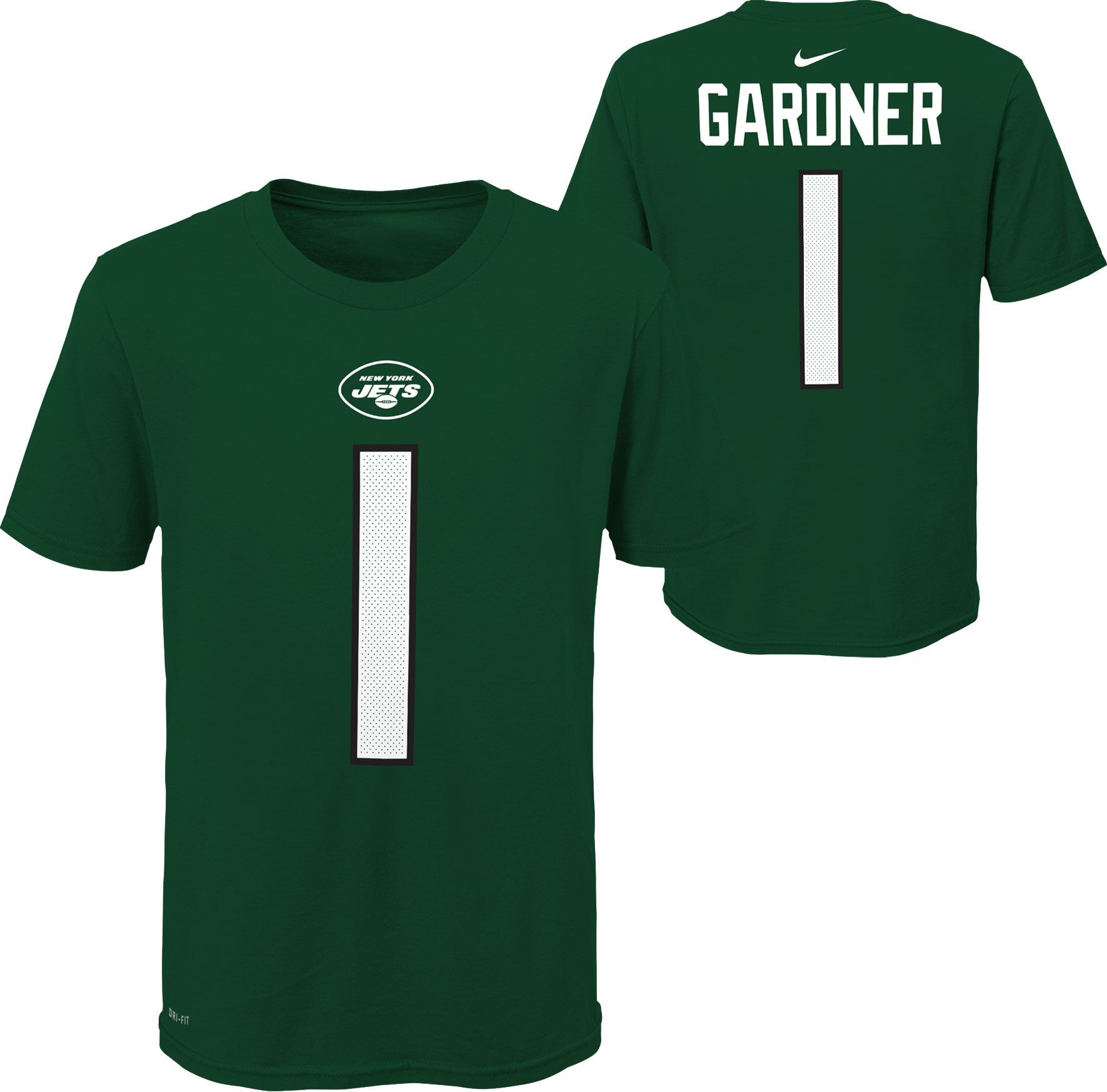 Nike Youth New York Jets Ahmad Sauce Gardner #1 Green T-Shirt, Boys', XL