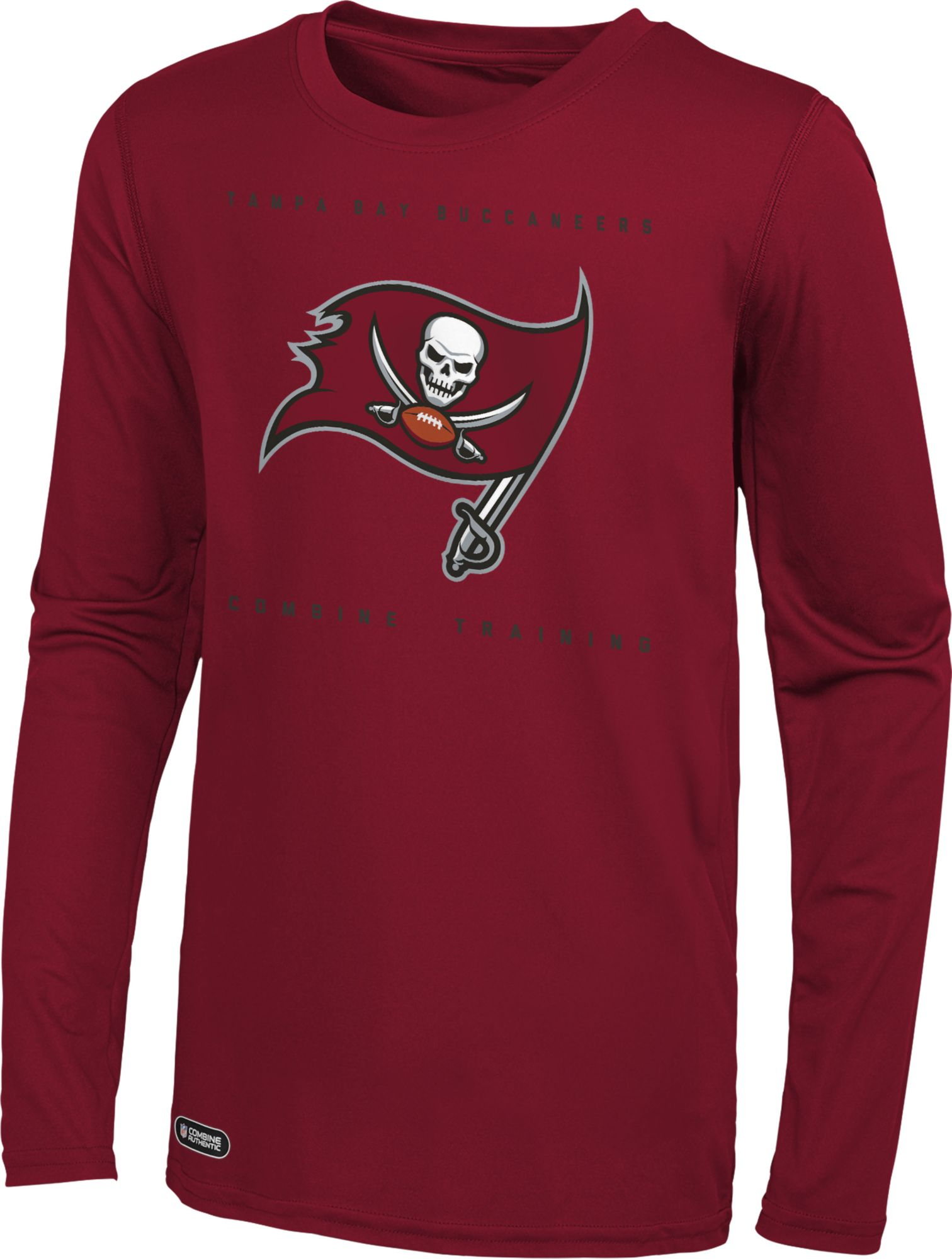 NFL Combine Men's Tampa Bay Buccaneers Side Drill Long Sleeve T-Shirt, XXL, Team