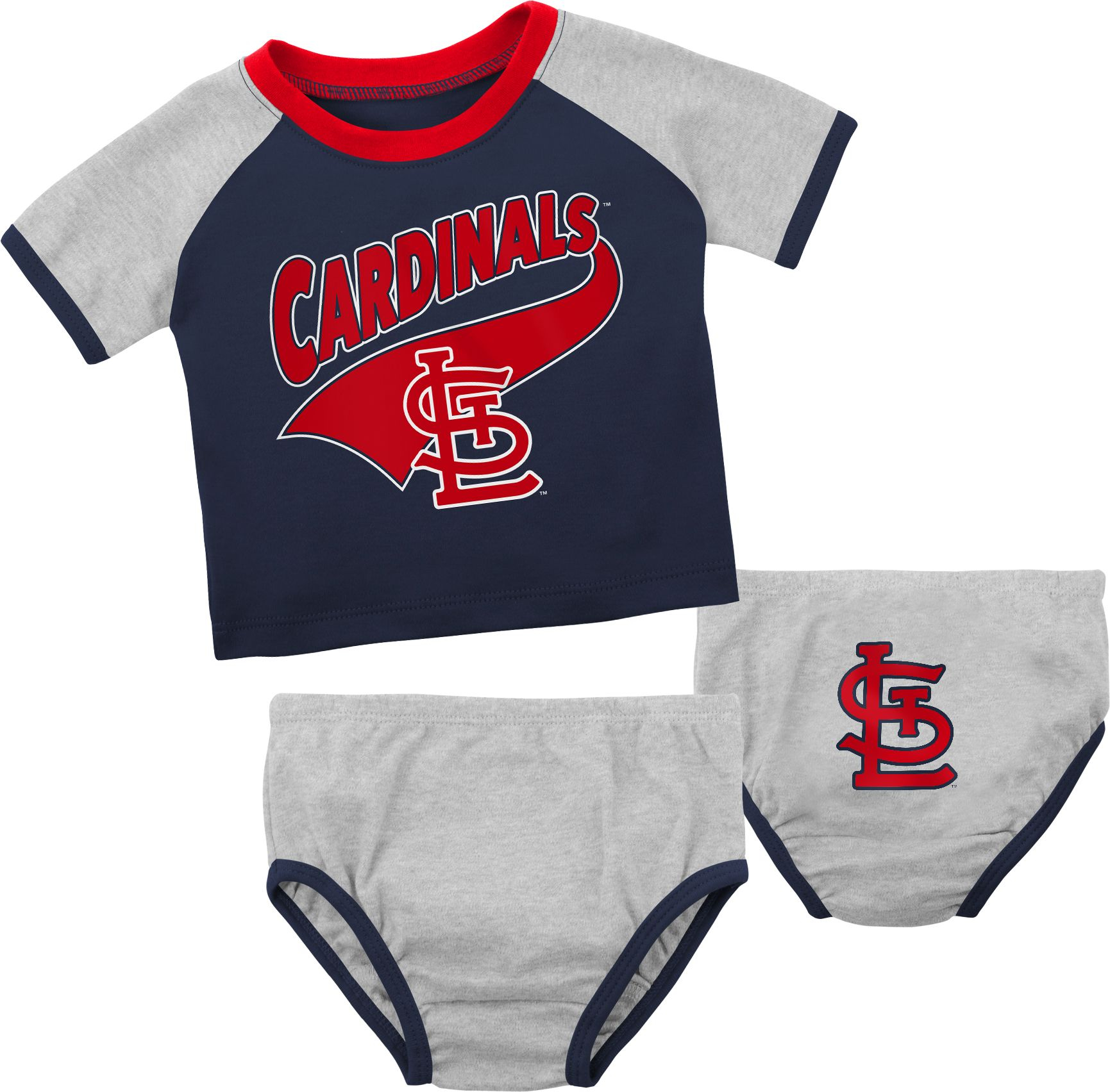MLB Team Apparel Infant St. Louis Cardinals Navy Slugger Creeper, Boys', 24M, Blue