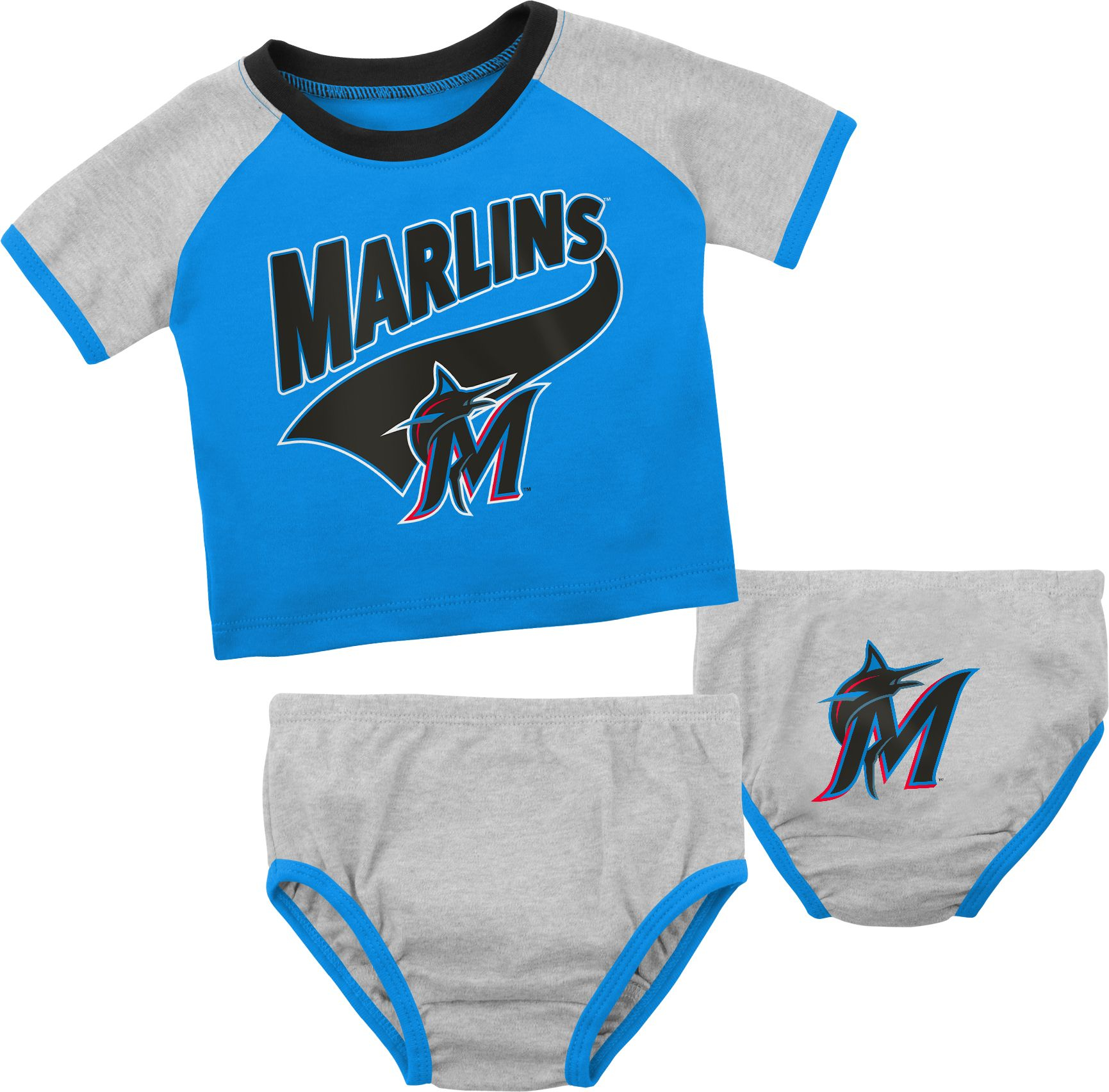 MLB Team Apparel Infant Miami Marlins Blue Slugger Creeper, Boys', 9M
