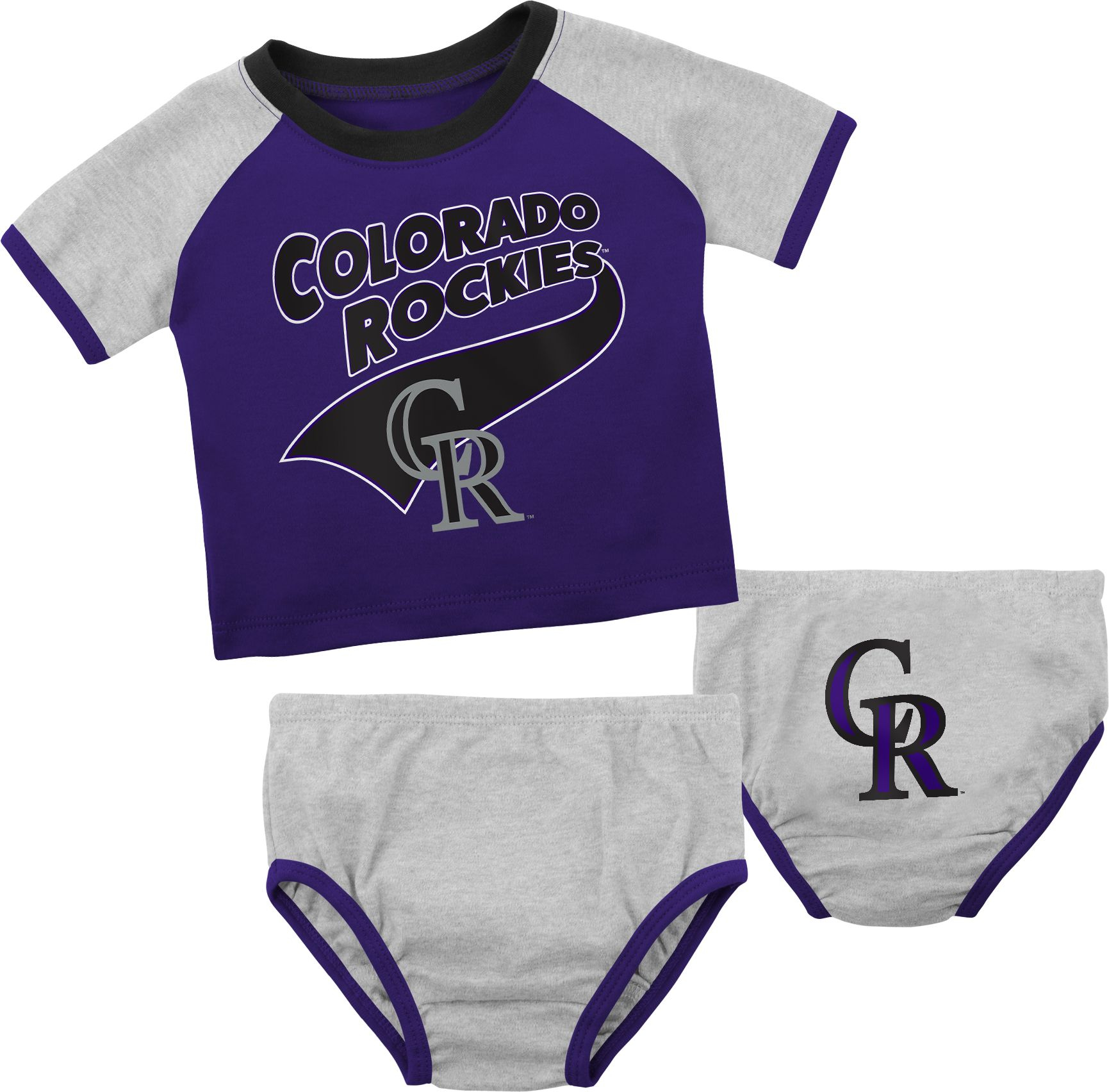 MLB Team Apparel Infant Colorado Rockies Purple Slugger Creeper, Boys', 9M