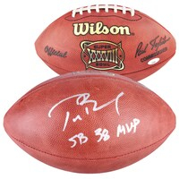 Tom Brady New England Patriots Autographed Wilson Super Bowl XXXVIII Pro Football with SB 38 MVP Inscription
