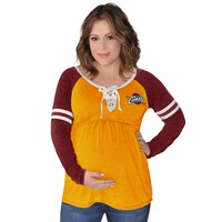 Maternity Touch by Alyssa Milano Gold/Wine Cleveland Cavaliers Centerline Long Sleeve T-Shirt