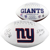 Phil Simms New York Giants Autographed White Panel Football with "SB XXI MVP" Inscription