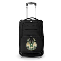 MOJO Black Milwaukee Bucks 21" Softside Rolling Carry-On Suitcase