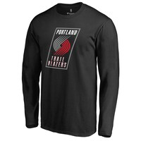 Men's Black Portland Trail Blazers Primary Logo Long Sleeve T-Shirt