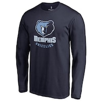 Men's Navy Memphis Grizzlies Primary Logo Long Sleeve T-Shirt
