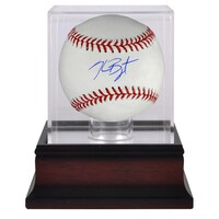 Kris Bryant San Francisco Giants Autographed Baseball and Mahogany Baseball Display Case